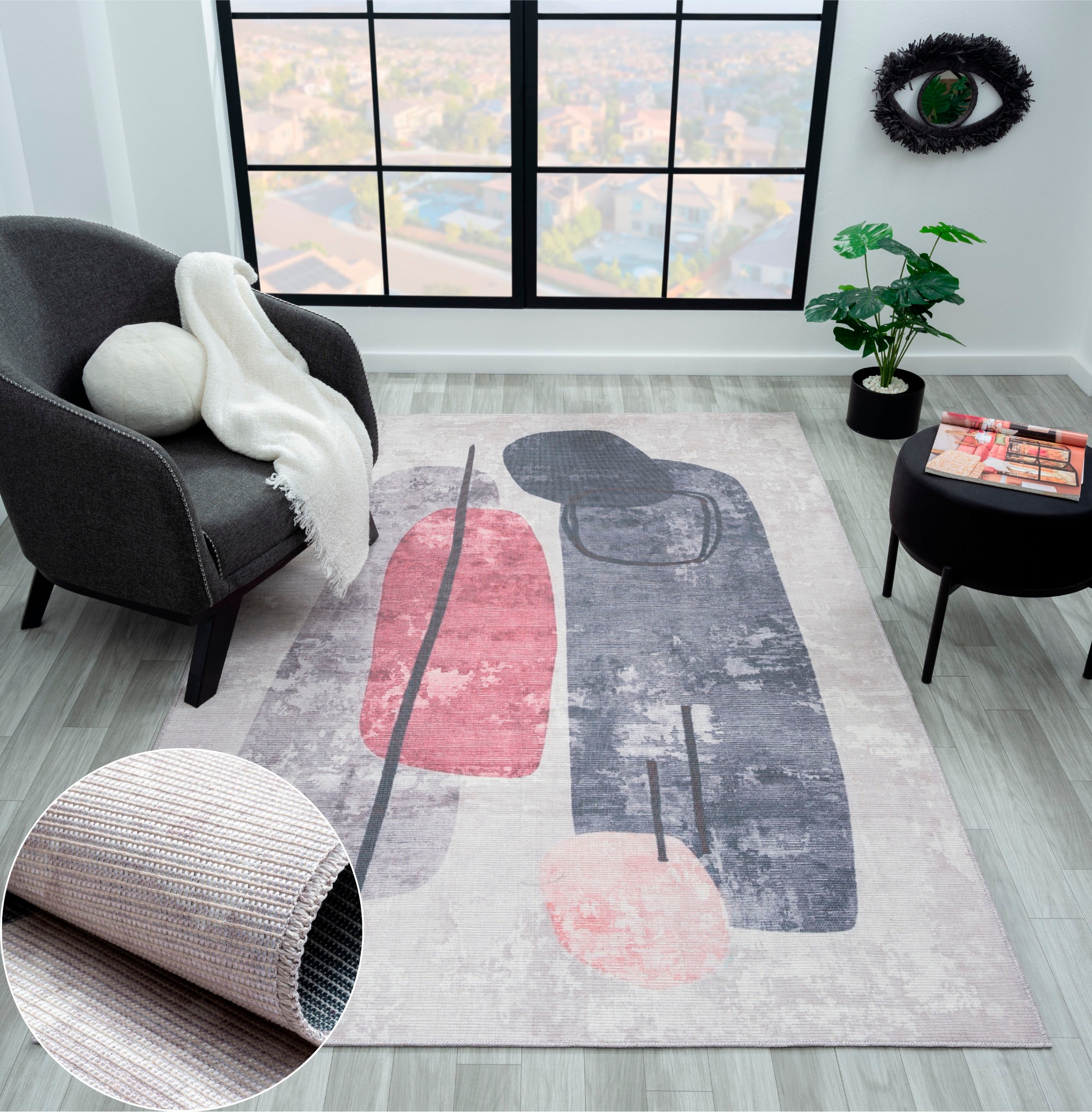 Image of Myflair Möbel & Accessoires Teppich "Dylan, LAGERRÄUMUNG" rechteckig 10 mm Höhe bedruckt, modernes Design, In- & Outdoor geeignet, waschbar
