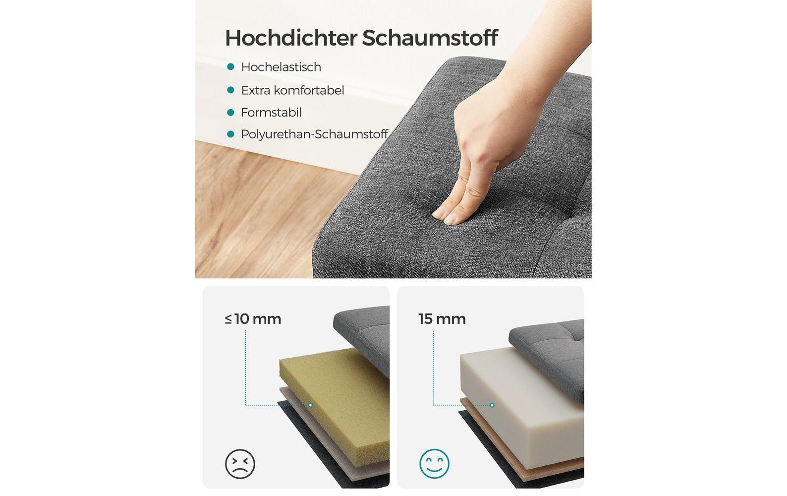 SONGMICS Sitztruhe »mit Aufbewahrung 30 x 30 cm«