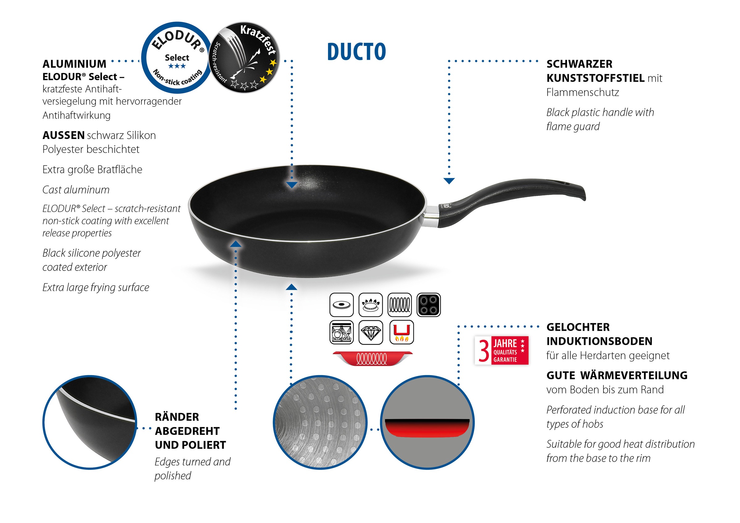 Elo Wok »Ducto Wok- und Pastapfanne« Aluminium 1 cuis tlg. Induction