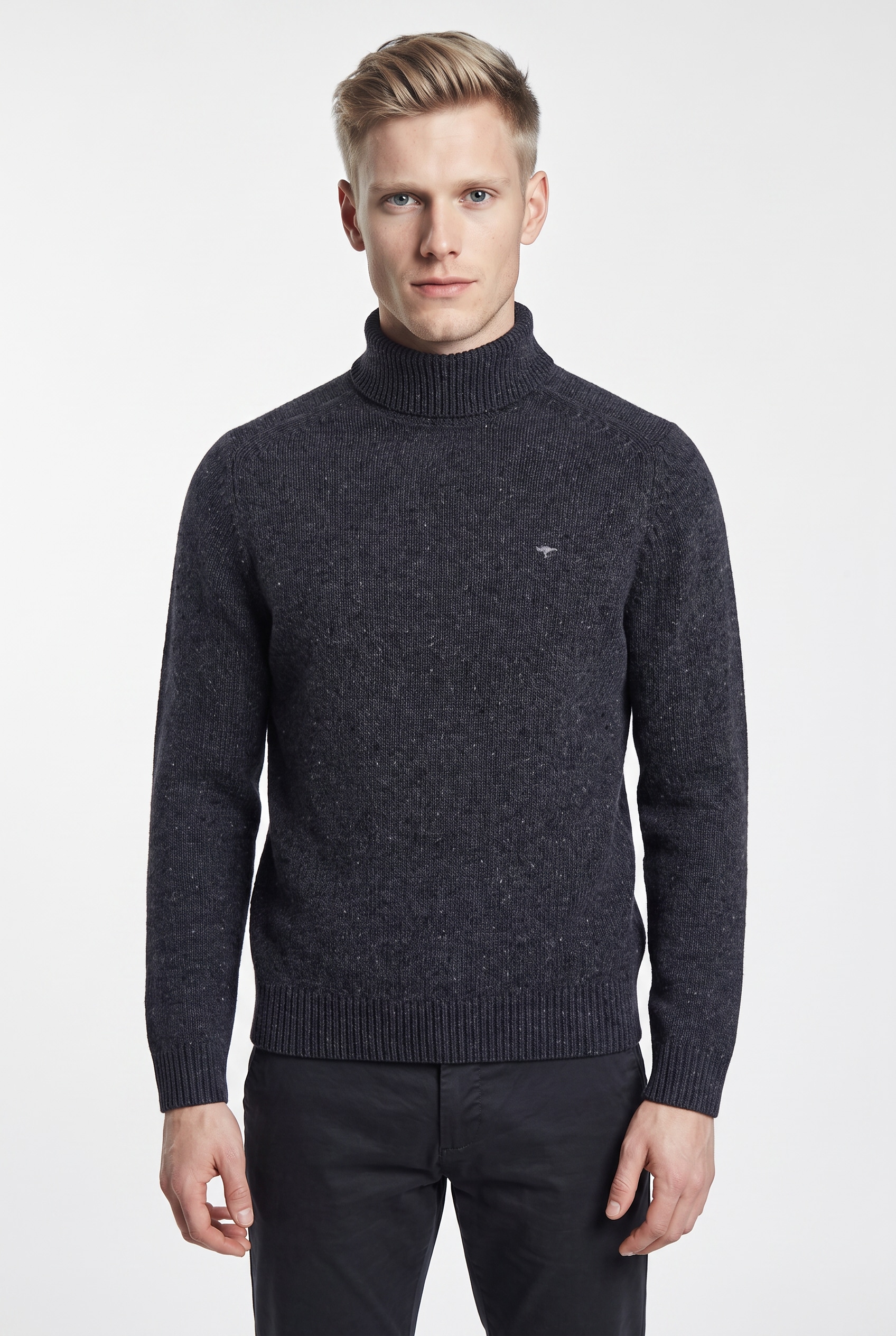 Image of FYNCH-HATTON Rollkragenpullover im Strick-Look meliert