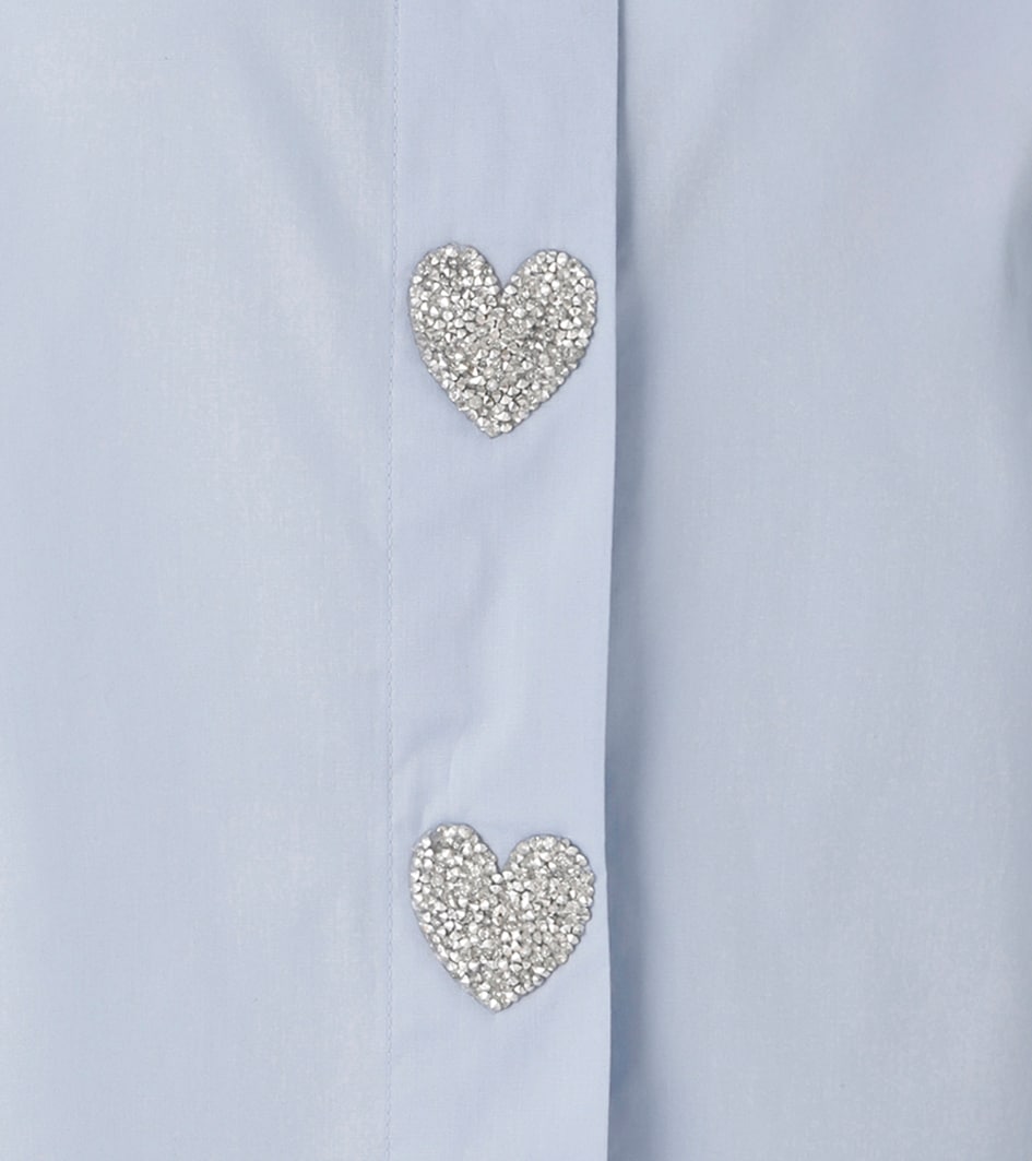 Aniston CASUAL Blouse chemise mit Glitzerherzen verziert - NEUE KOLLEKTION