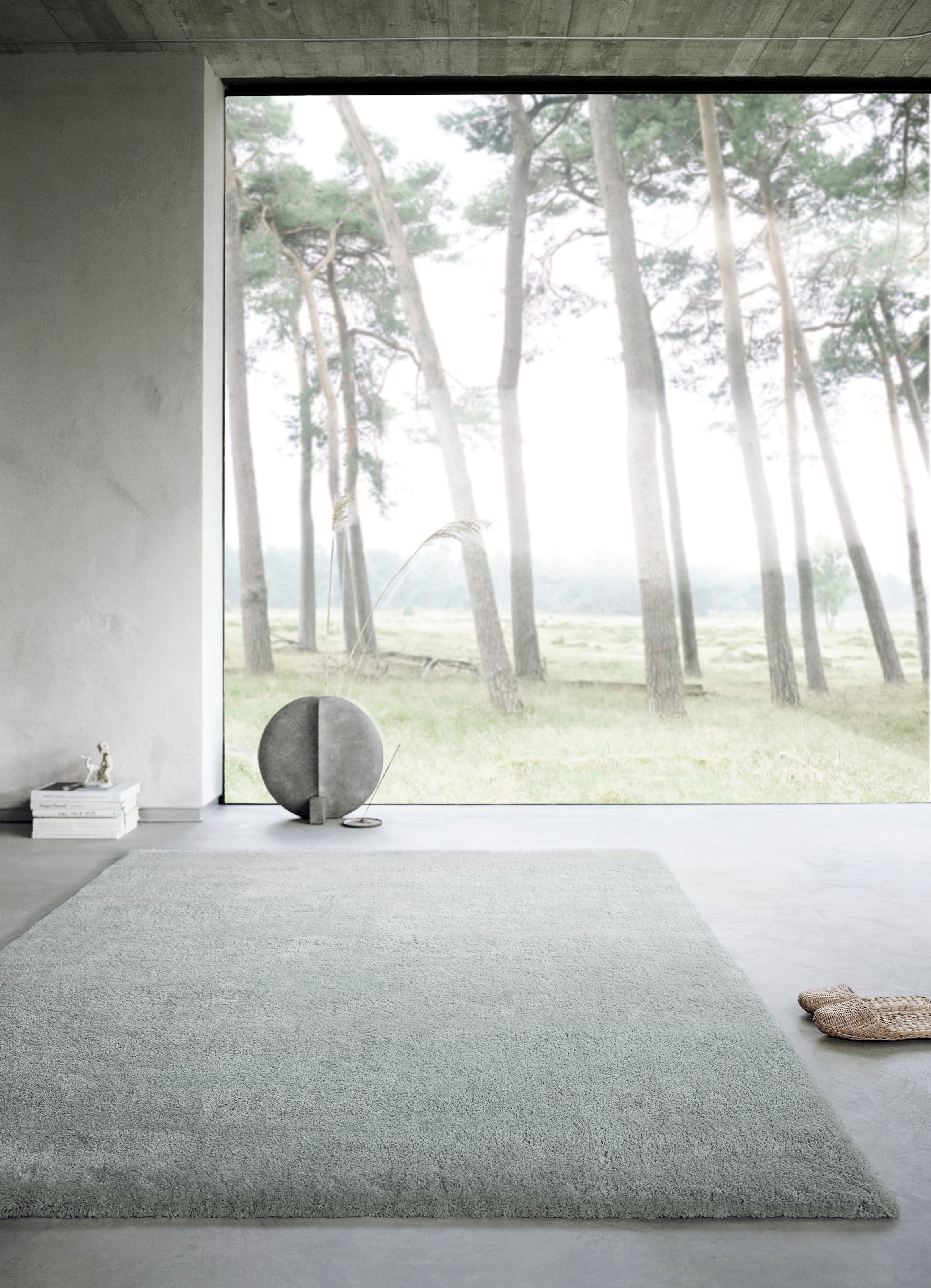 Wecon home Basics Hochflor-Teppich »Emilia«, rechteckig, 25 mm Höhe, Wohnzimmer