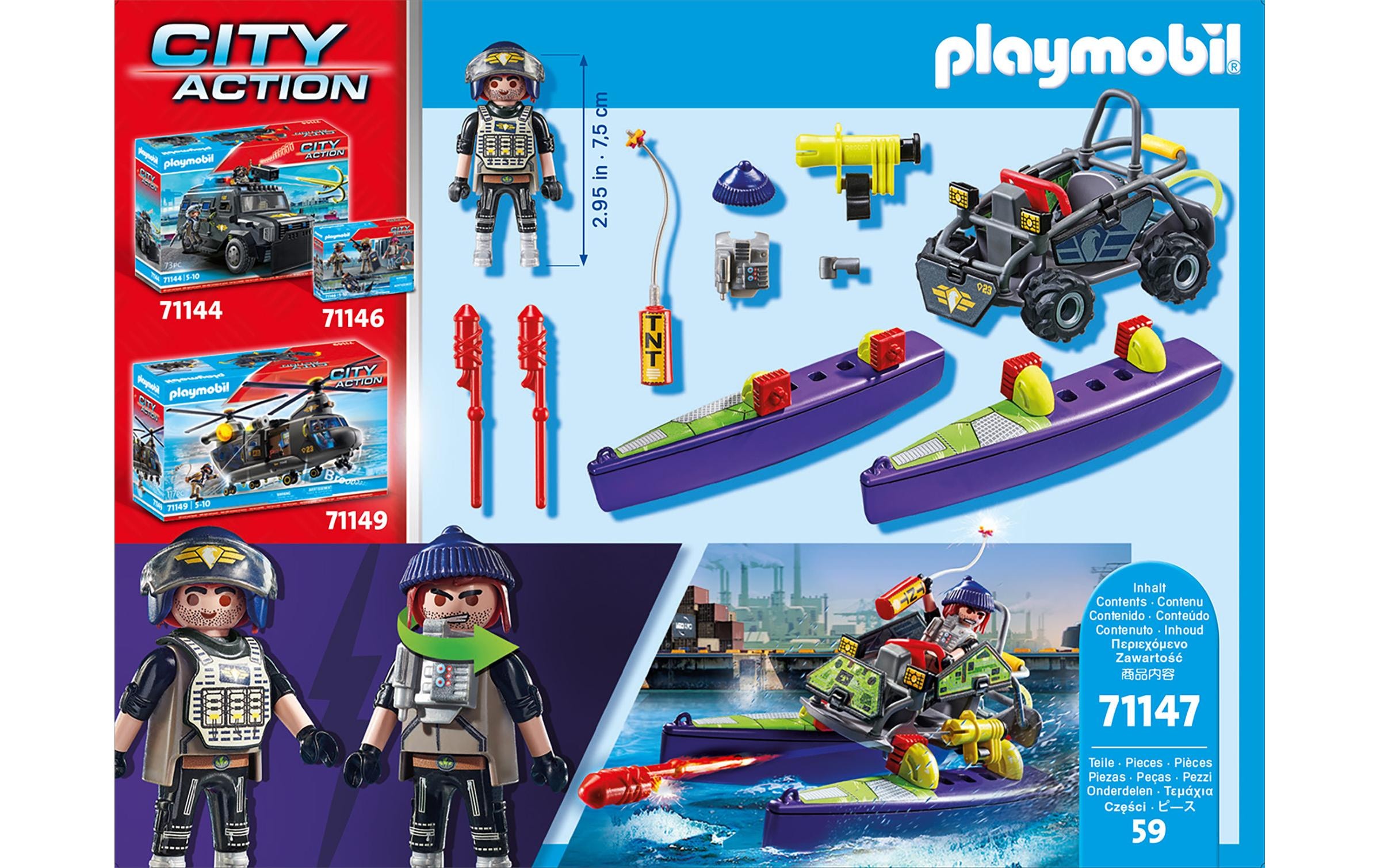 Playmobil® Spielbausteine »City Action SWAT-Multi-Terrain-Quad 71147«