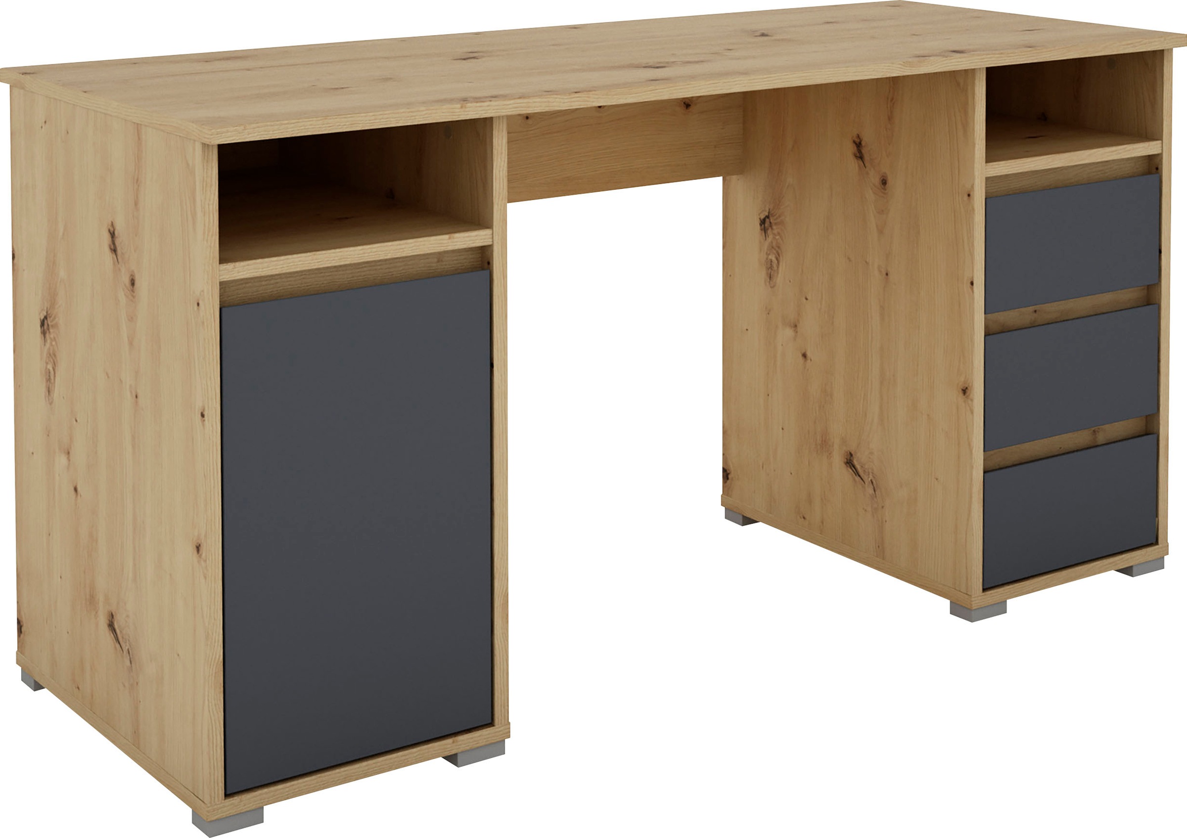 Image of GOODproduct Schreibtisch "Leeds" Breite 138 cm, Computertisch mit Schubladen, im modernen Design