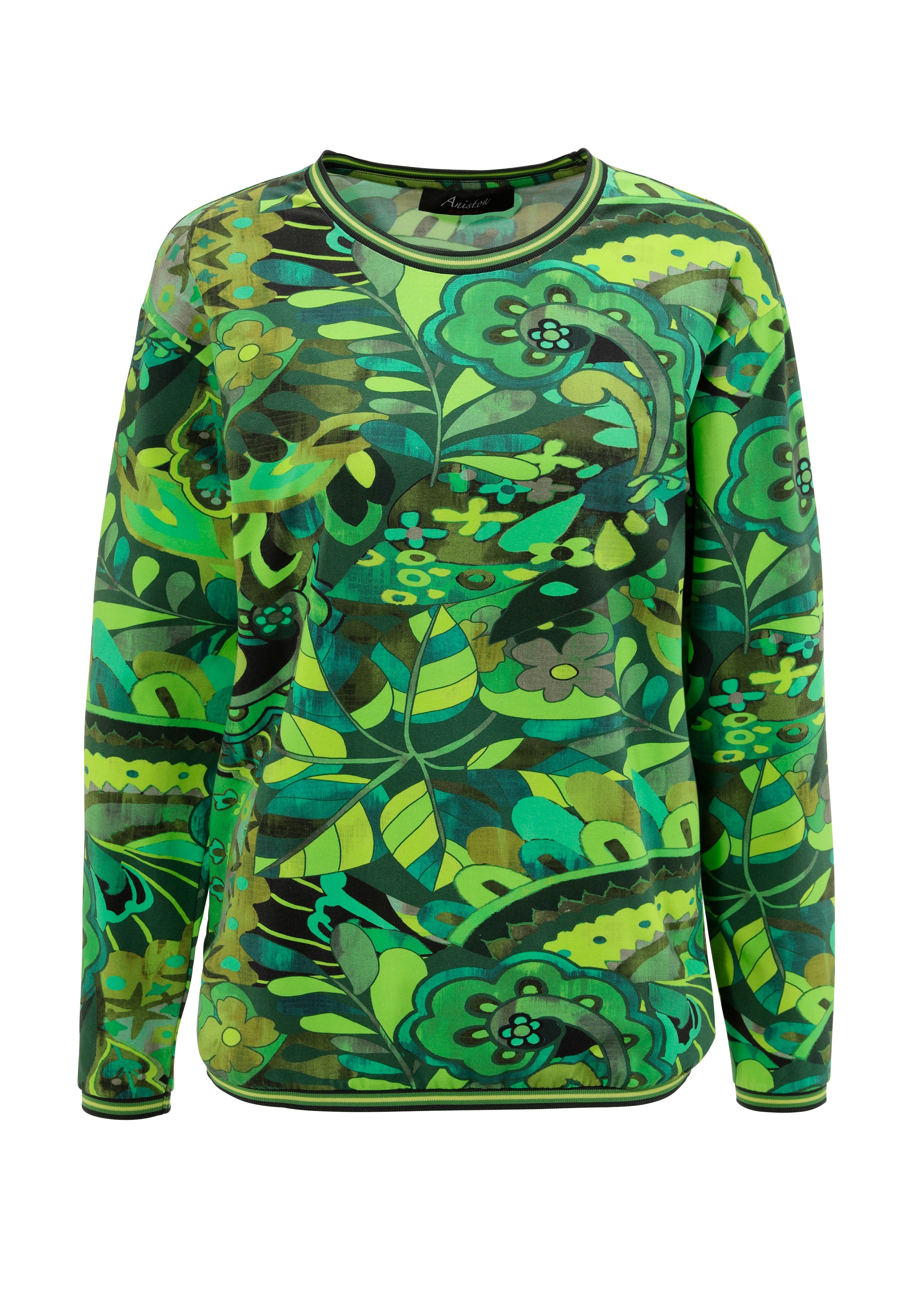 Aniston CASUAL Sweatshirt, mit extravagantem Druck im Batik-Dessin