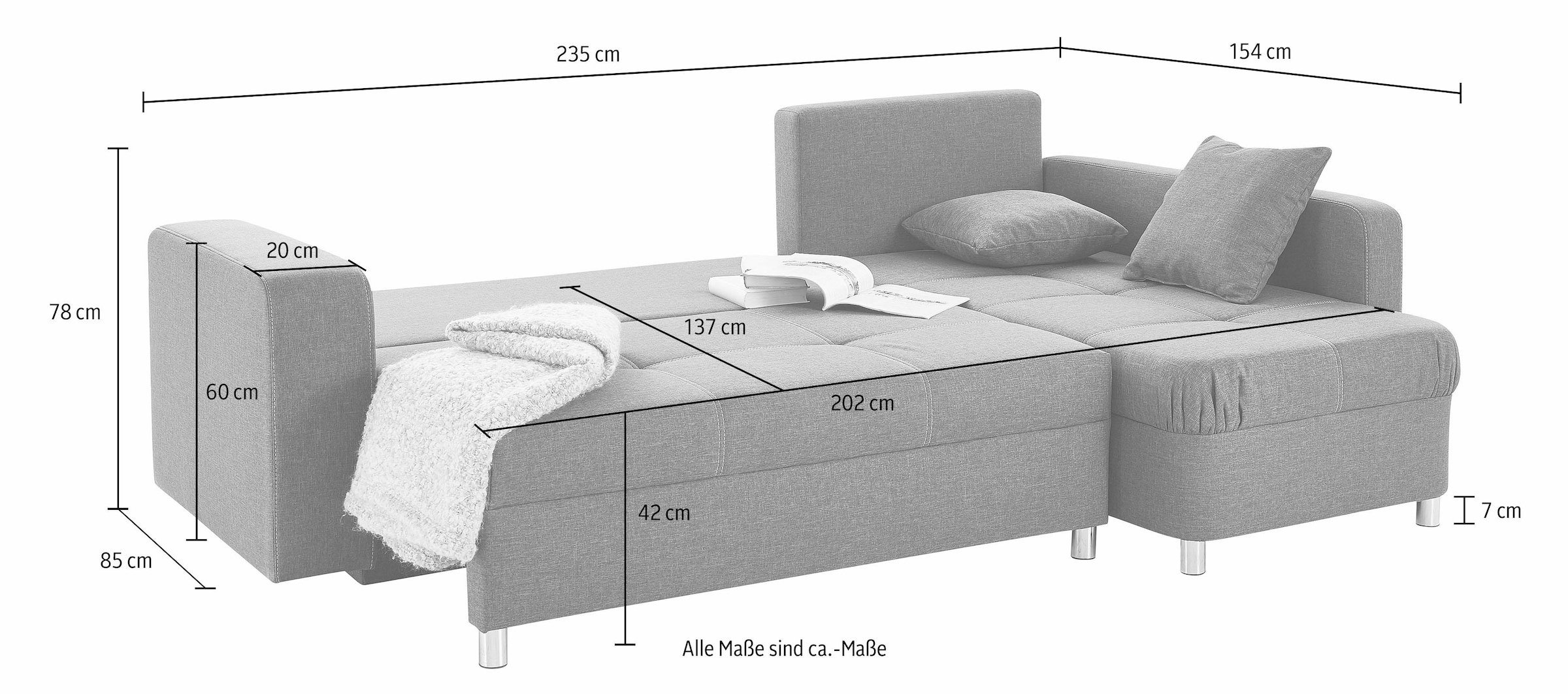 Jockenhöfer Gruppe Ecksofa »Lyon«, mit Bettfunktion und Bettkasten kaufen