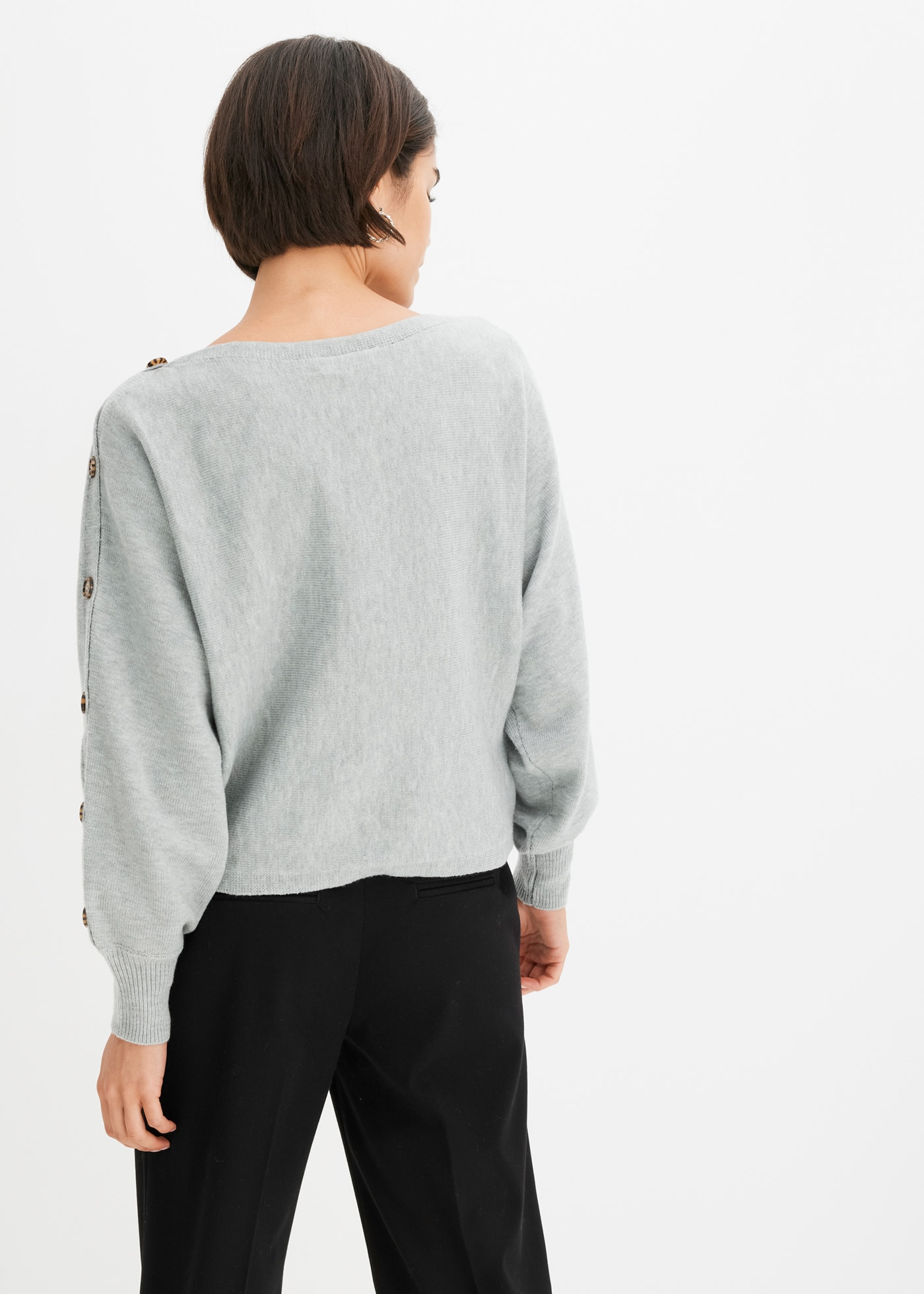 bonprix Pull en tricot »Pullover« aus Polyester und Polyamid, bequeme Passform