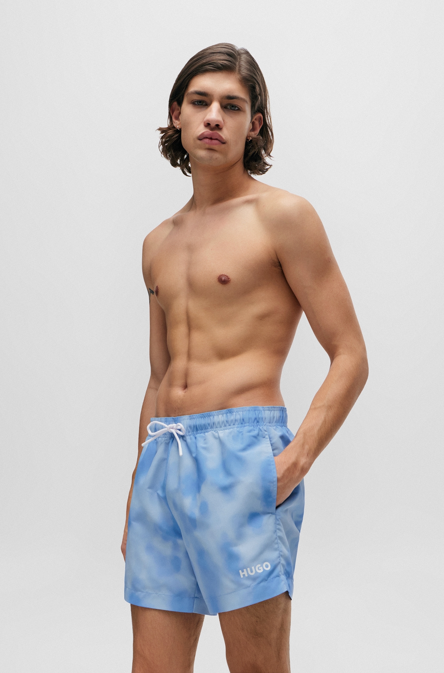 HUGO Underwear Badeshorts »WES«, mit Batik-Print