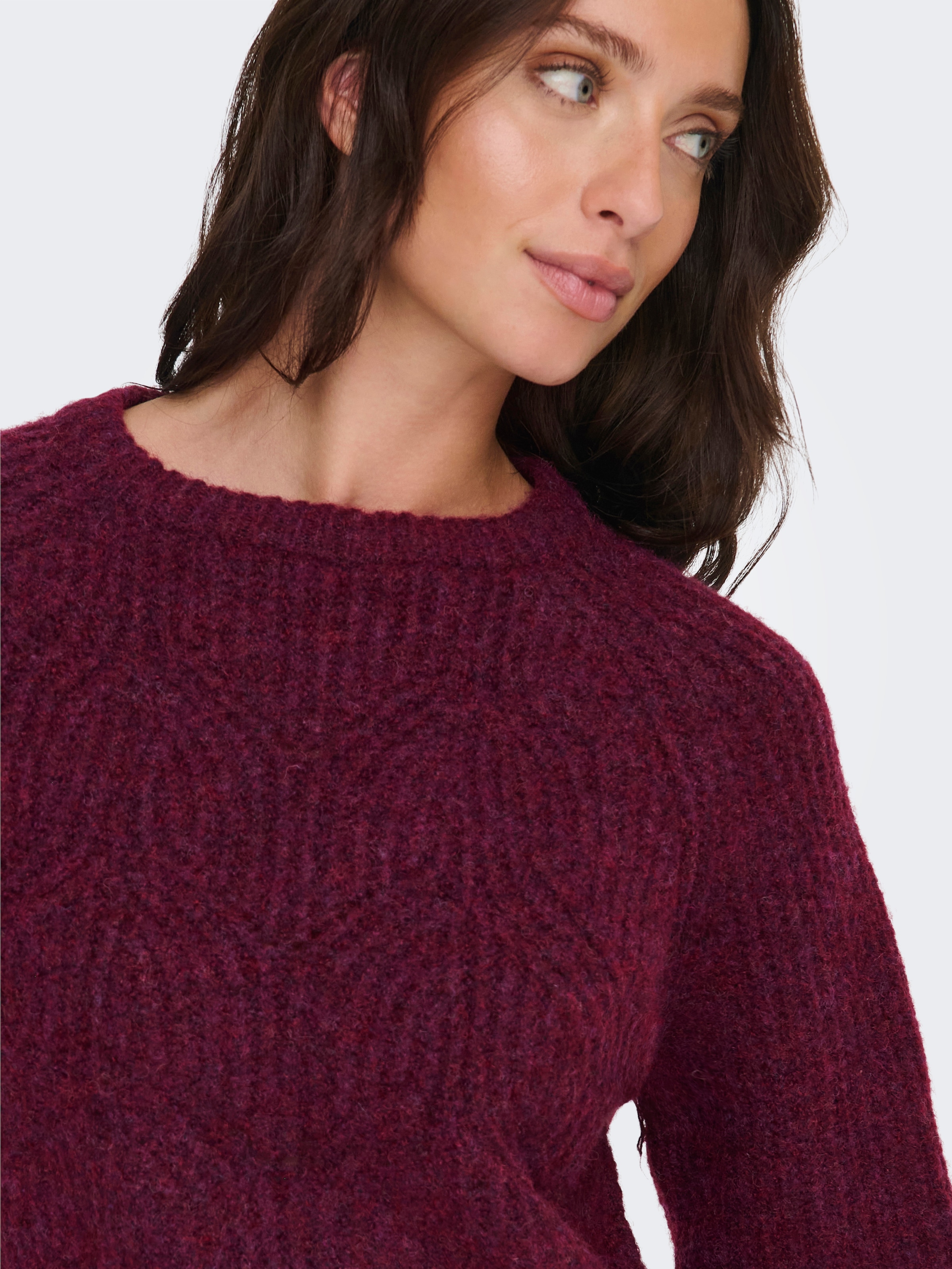 ONLY Strickpullover »ONLGILA LIFE LS STRUCTURE O-NECK BF KNT«