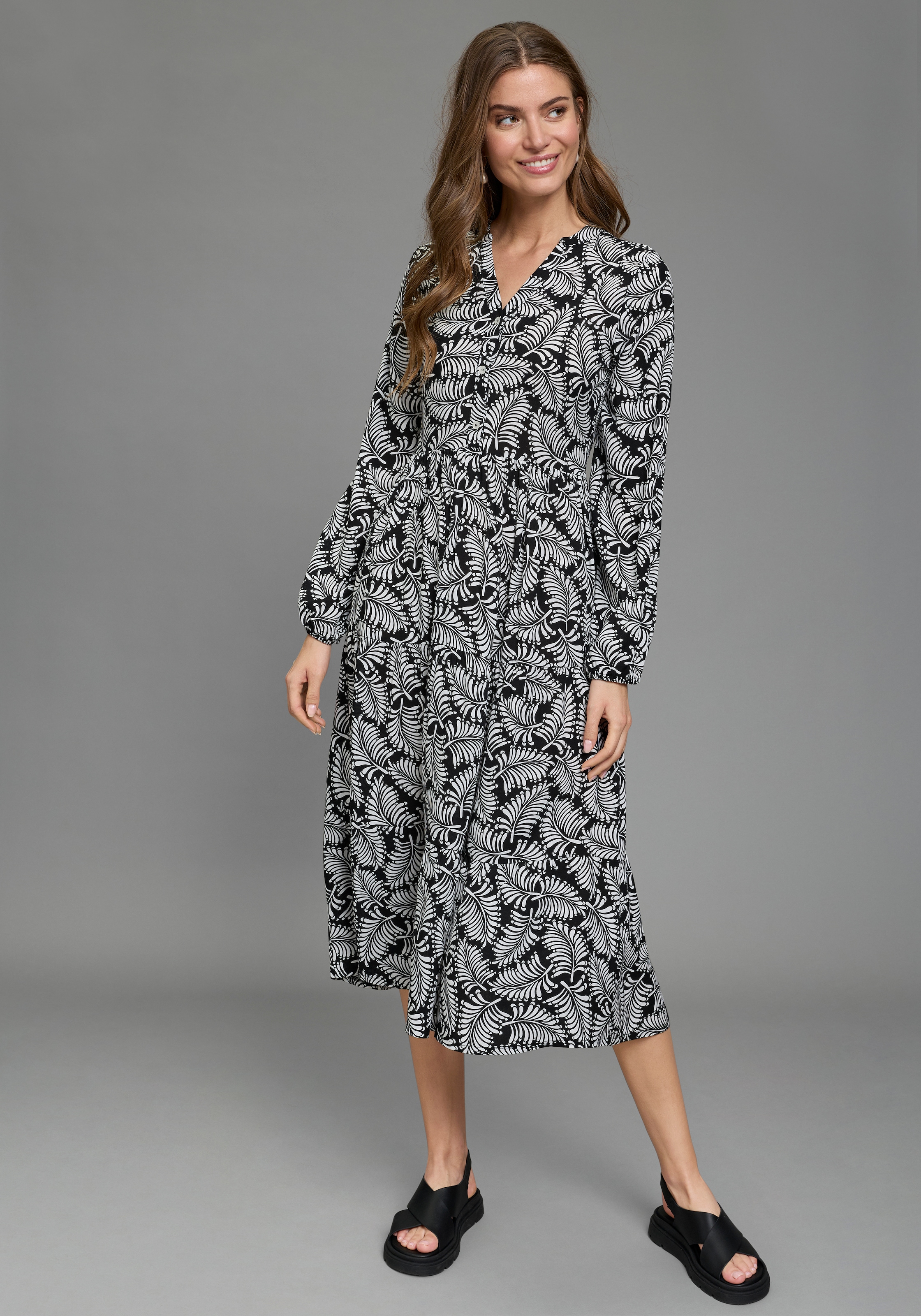 Laura Scott Maxi robe pour affaires, décontracté, printemps et fête, en viscose