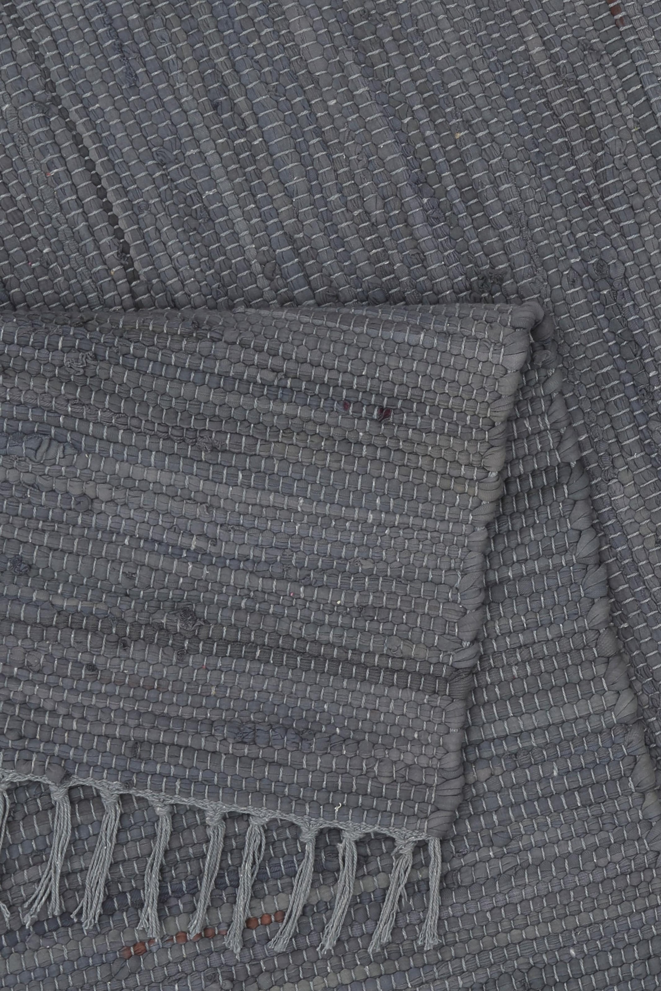♕ THEKO Teppich Fransen Handweb »Happy versandkostenfrei Baumwolle, mit Flachgewebe, Cotton«, rechteckig, reine auf Teppich, handgewebt