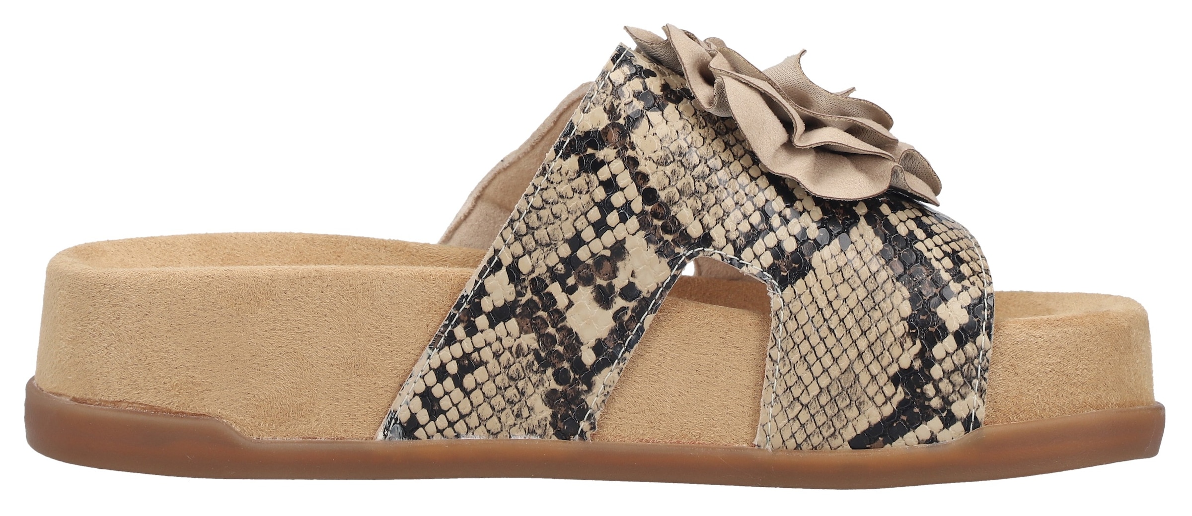Rieker Pantolette  Chaussure d'été, chaussure de vacances, chaussure de plage avec fleur