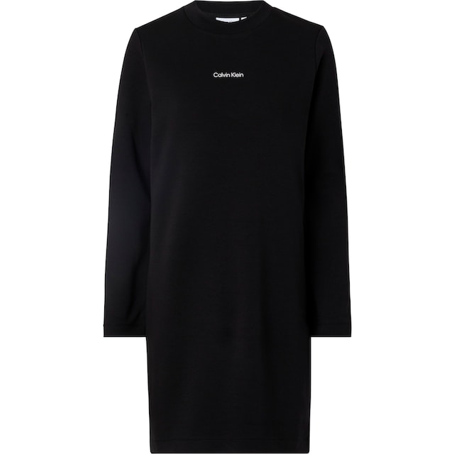 ♕ Calvin Klein Curve Sweatkleid »INCLU MICRO LOGO C-NECK DRESS LS«, mit  Markenlabel auf der Brust versandkostenfrei bestellen