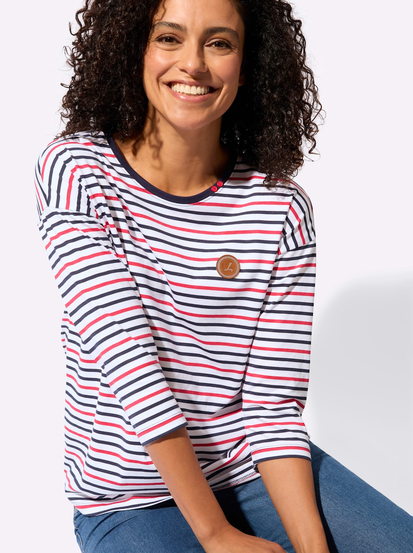 Casual Looks T-shirt à manches 3/4 »Ringelshirt« 1 pièces