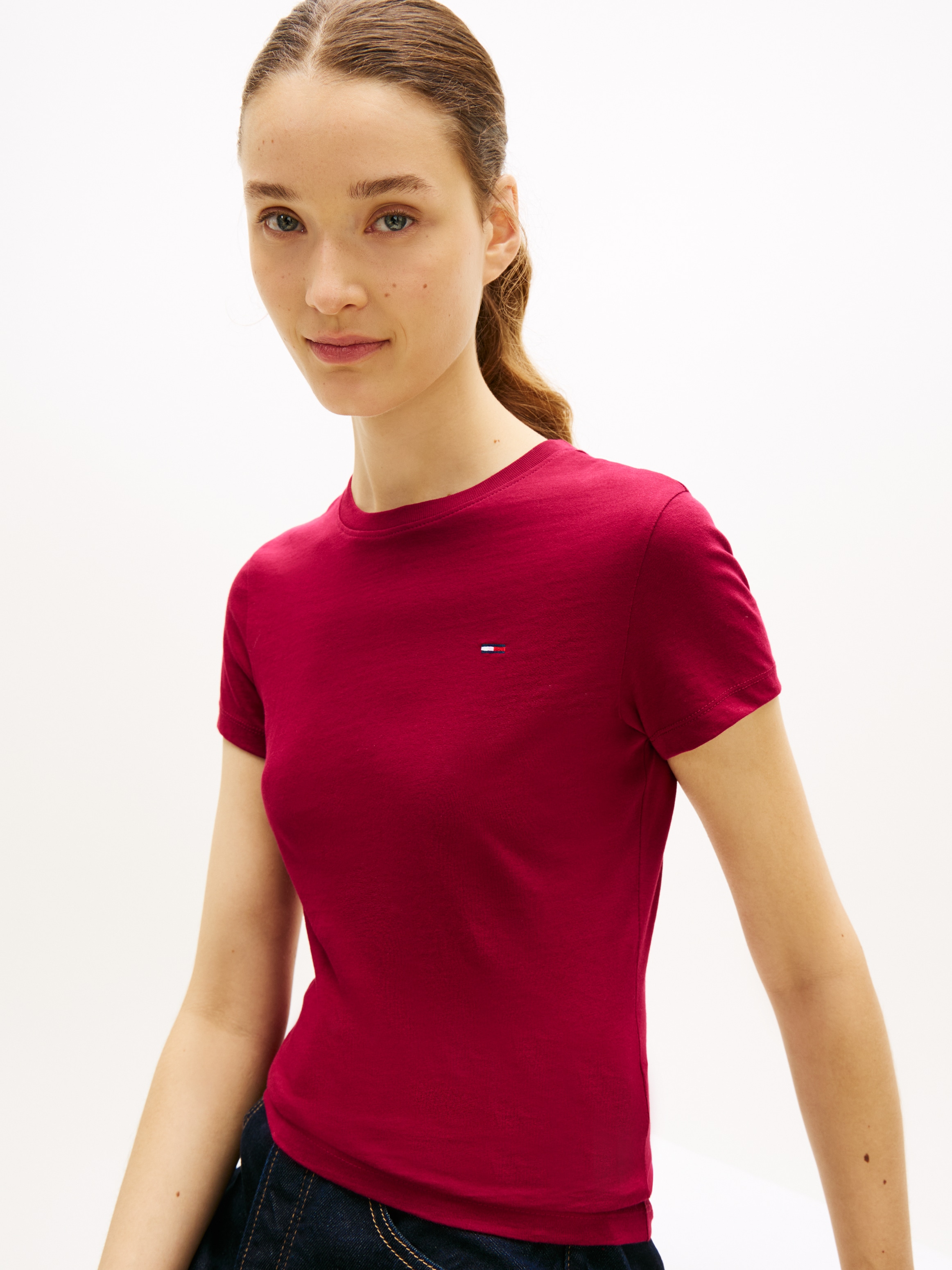 Tommy Jeans T-shirt à manches courtes »TJW 3PACK C-NECK TEE« Paquet, pack de 3, 3 cuis Slim, design uni