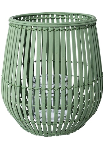 Windlicht »Kerzenhalter Bambus«, (1 St.), Höhe ca. 25 cm