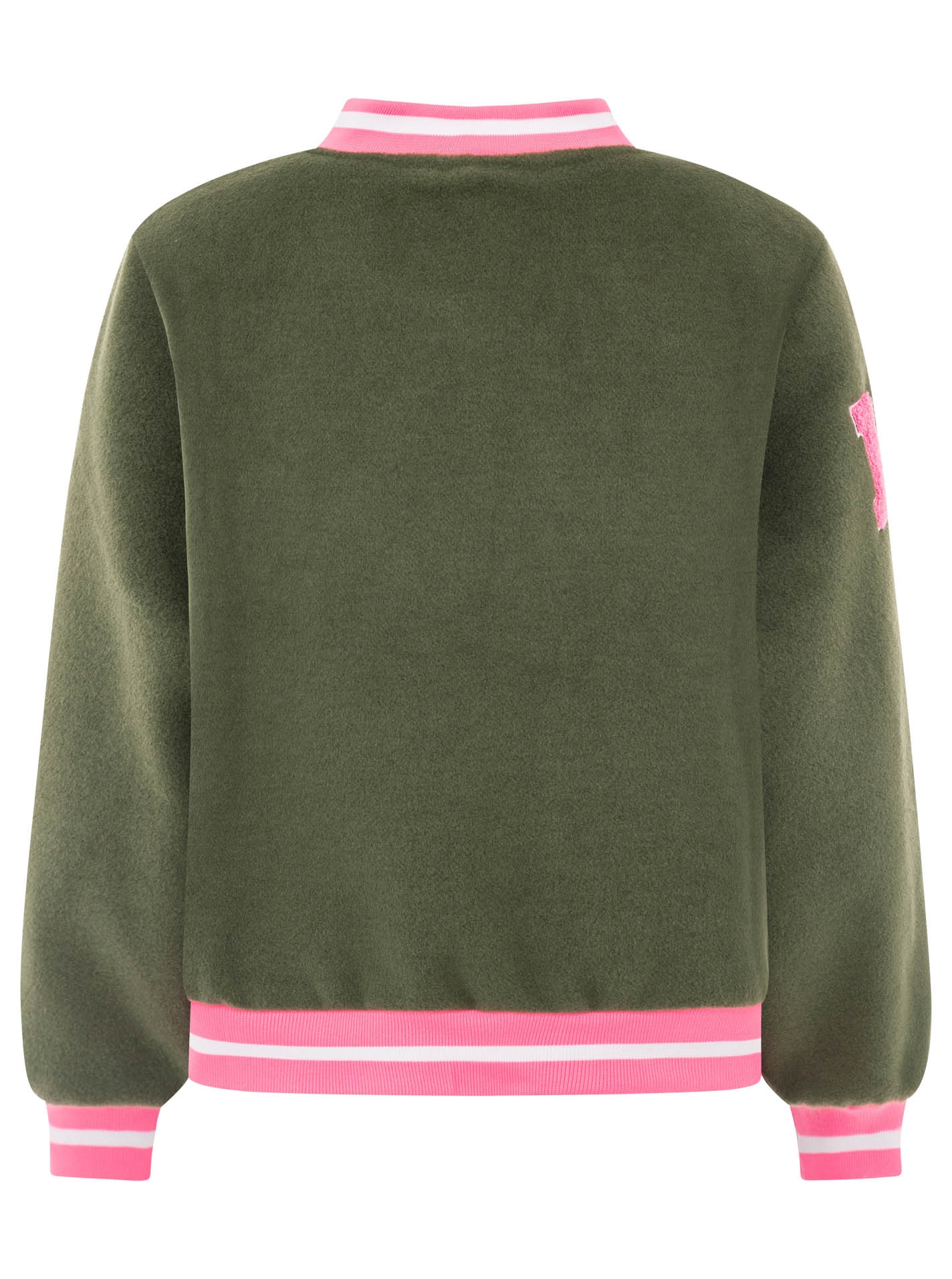 Zwillingsherz Veste bomber »„College Leo“« côtes rayées, détails léopard et doublure, patte à boutons-pression