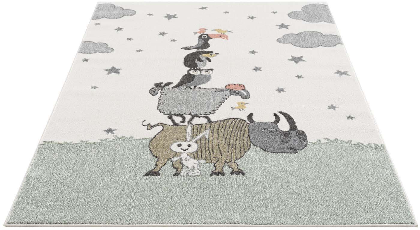 Image of Carpet City Kinderteppich »Anime9394«, rechteckig, 11 mm Höhe, Spielteppich mit Tieren, Weicher Flor, Pflegeleicht, Kinderzimmer bei Ackermann Versand Schweiz