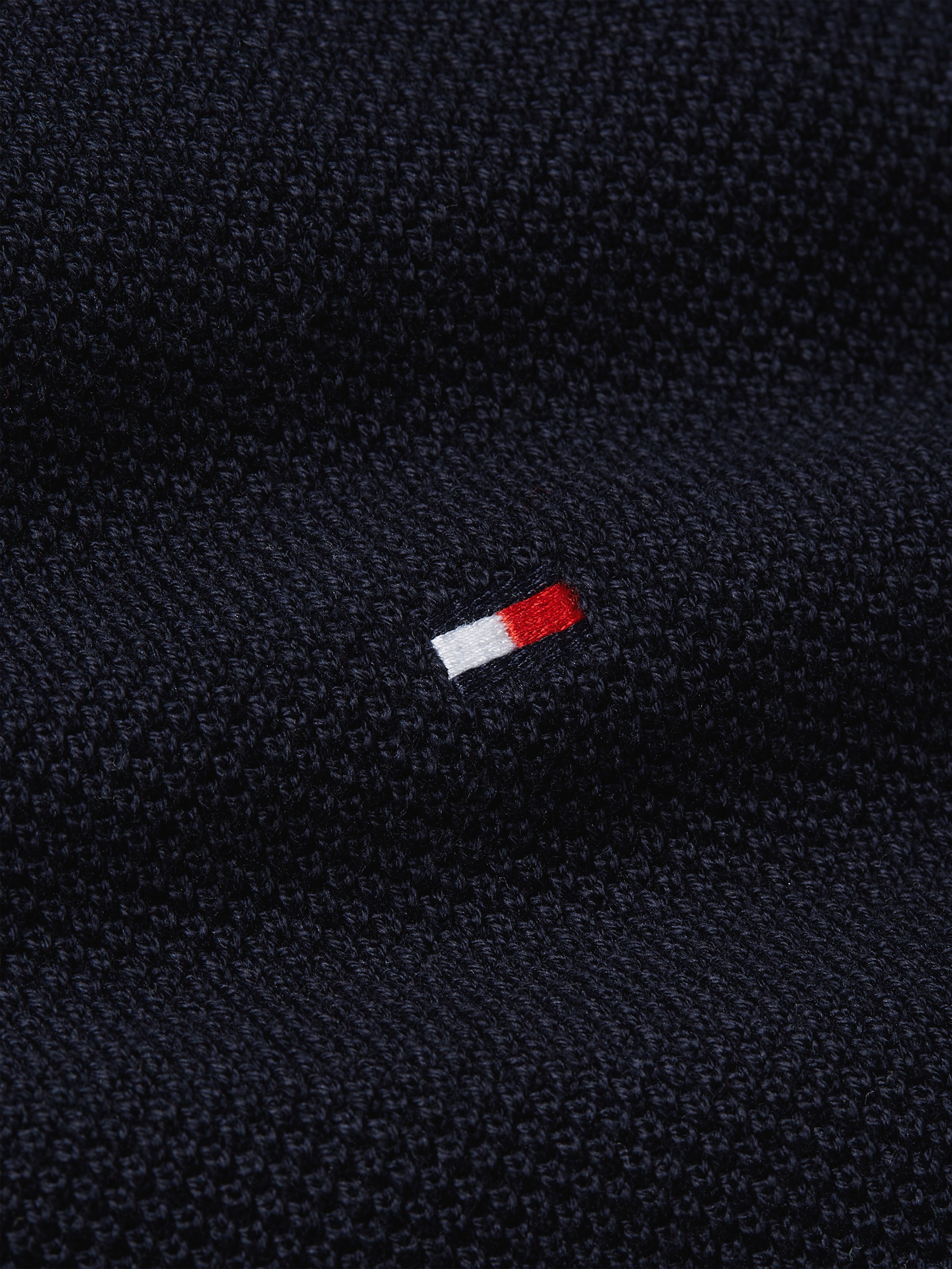 Tommy Hilfiger Rundhalspullover »ESSENTIAL STRUCTURE CREW NECK mit Struktur und Label«, unifarben, casual, regular fit, Baumwolle, Rundhals