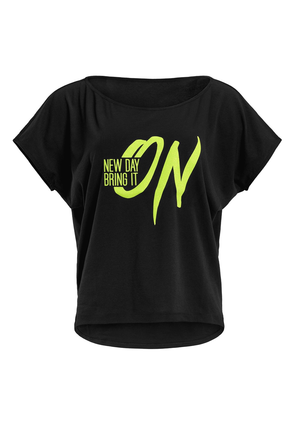 ♕ Winshape Oversize-Shirt »MCT002 ultra leicht«, mit Neon gelbem Glitzer- Aufdruck versandkostenfrei auf