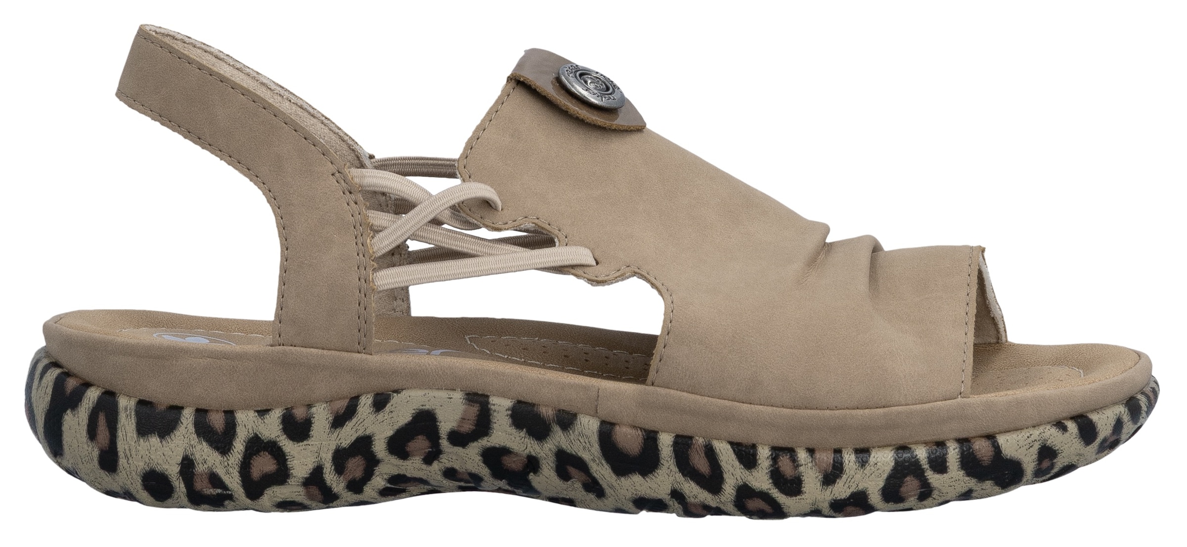 Rieker Sandale  Chaussure d'été, chaussure de vacances, chaussure à enfiler avec élastiques latéraux