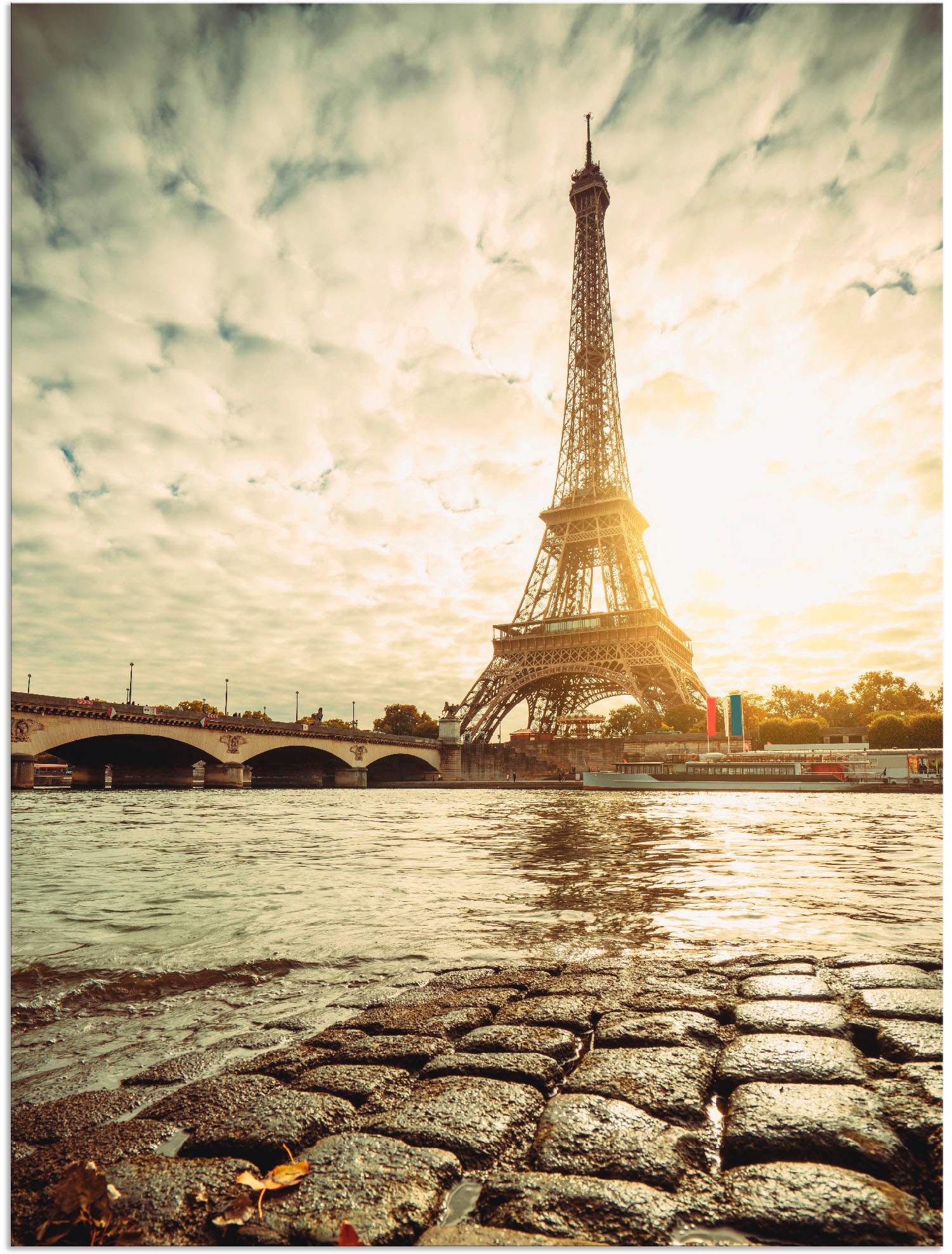 Image of Artland Wandbild »Paris Eiffelturm IV«, Gebäude, (1 St.), in vielen Grössen & Produktarten - Alubild / Outdoorbild für den Aussenbereich, Leinwandbild, Poster, Wandaufkleber / Wandtattoo auch für Badezimmer geeignet bei Ackermann Versand Schweiz