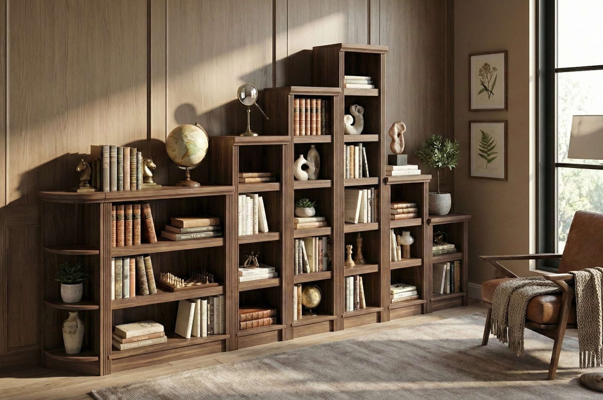 GOODproduct Étagère sur pied »Riga Bücherregal Regal Breite/Tiefe 40/29 cm« en pin massif, certifié FSC®
