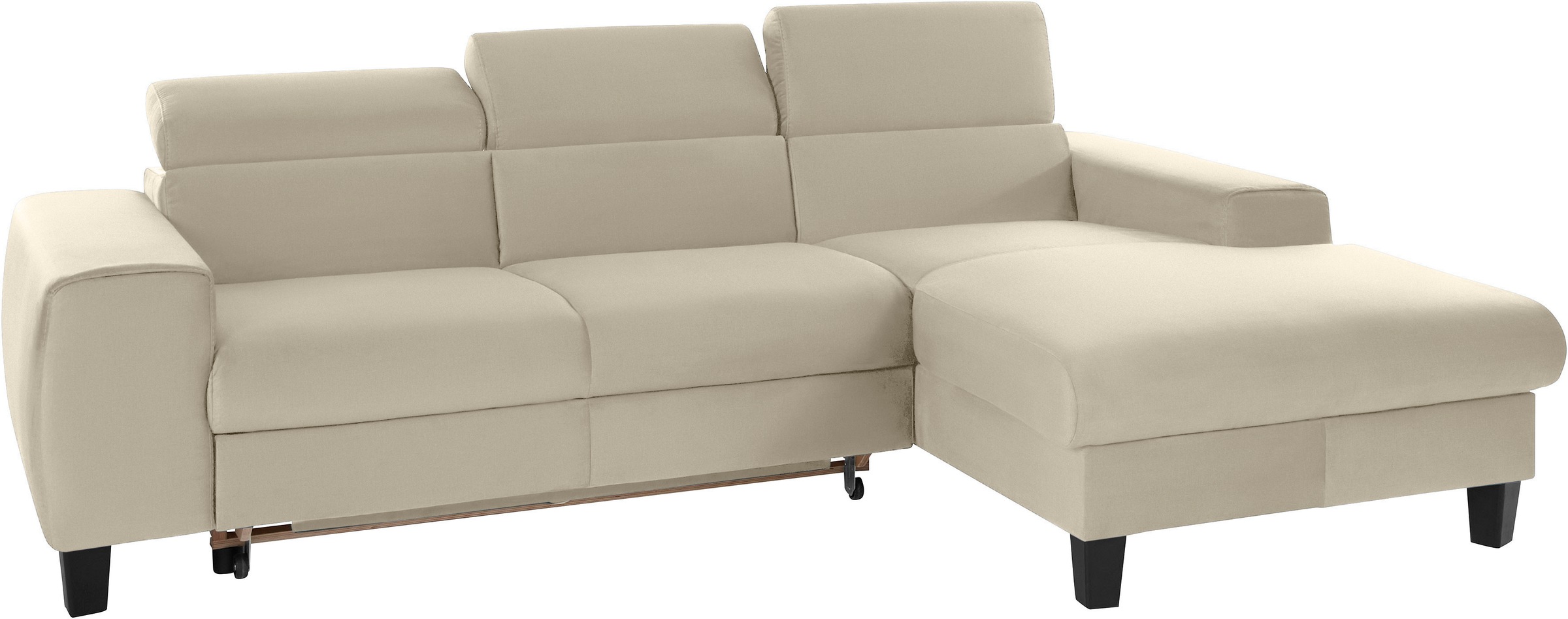 COTTA Ecksofa »Morven L-Form«, Inklusive Kopfteilverstellung, wahlweise mit Ladestation, Bettfunktion