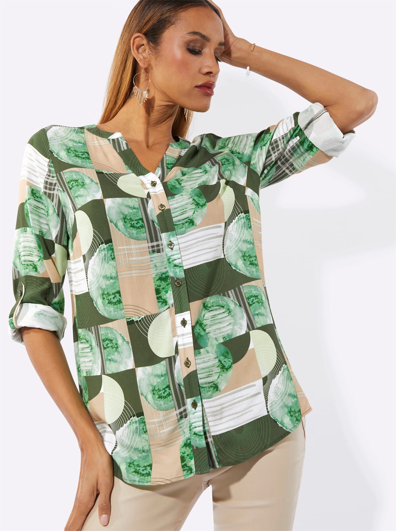 creation L Langarmbluse