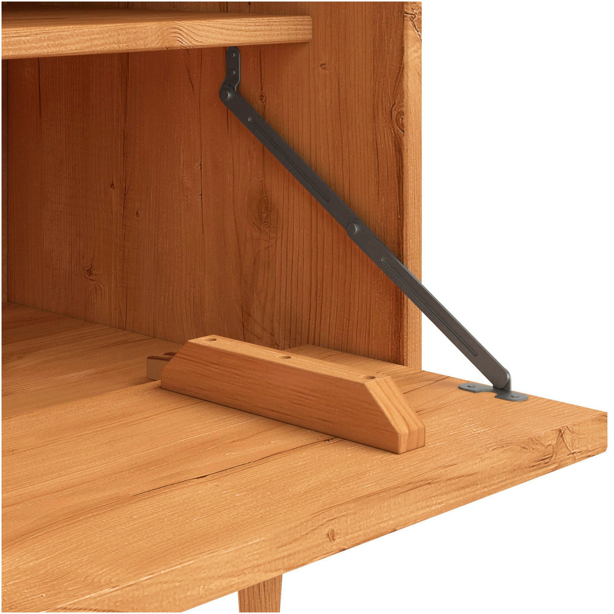 GOODproduct Table basse »Malmedy  Front mit gefrästen Rillen« meuble TV en pin massif, push-to-open, largeur 180 cm