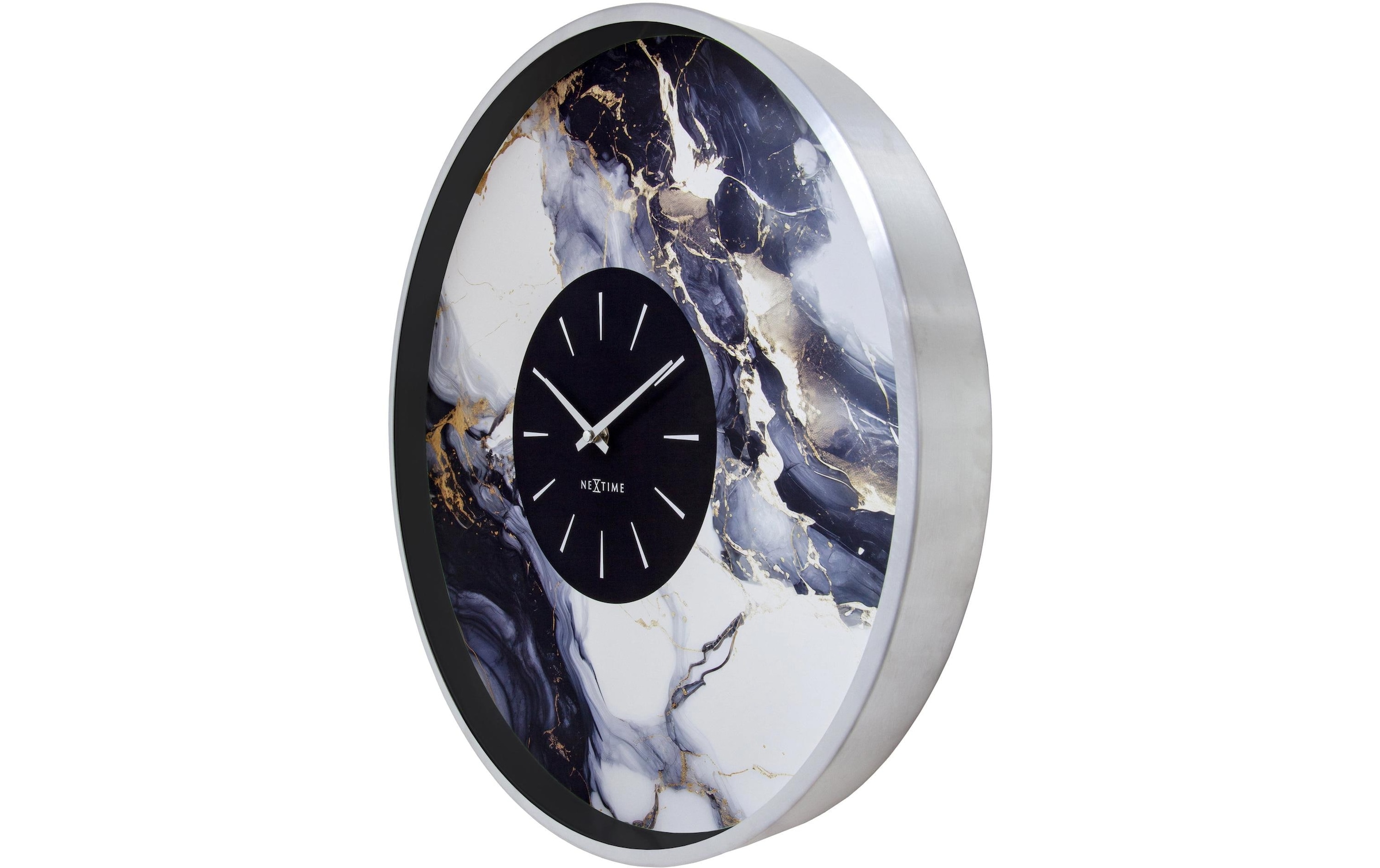 NEXTIME Wanduhr »Marble Duo«