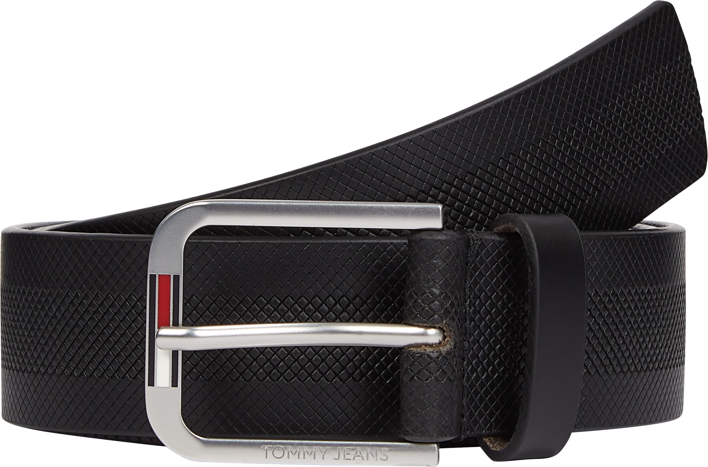 Tommy Jeans Ledergürtel »TJM AUSTIN 3.5«, Einfachdornschliesse mit Logo, weiche Haptik