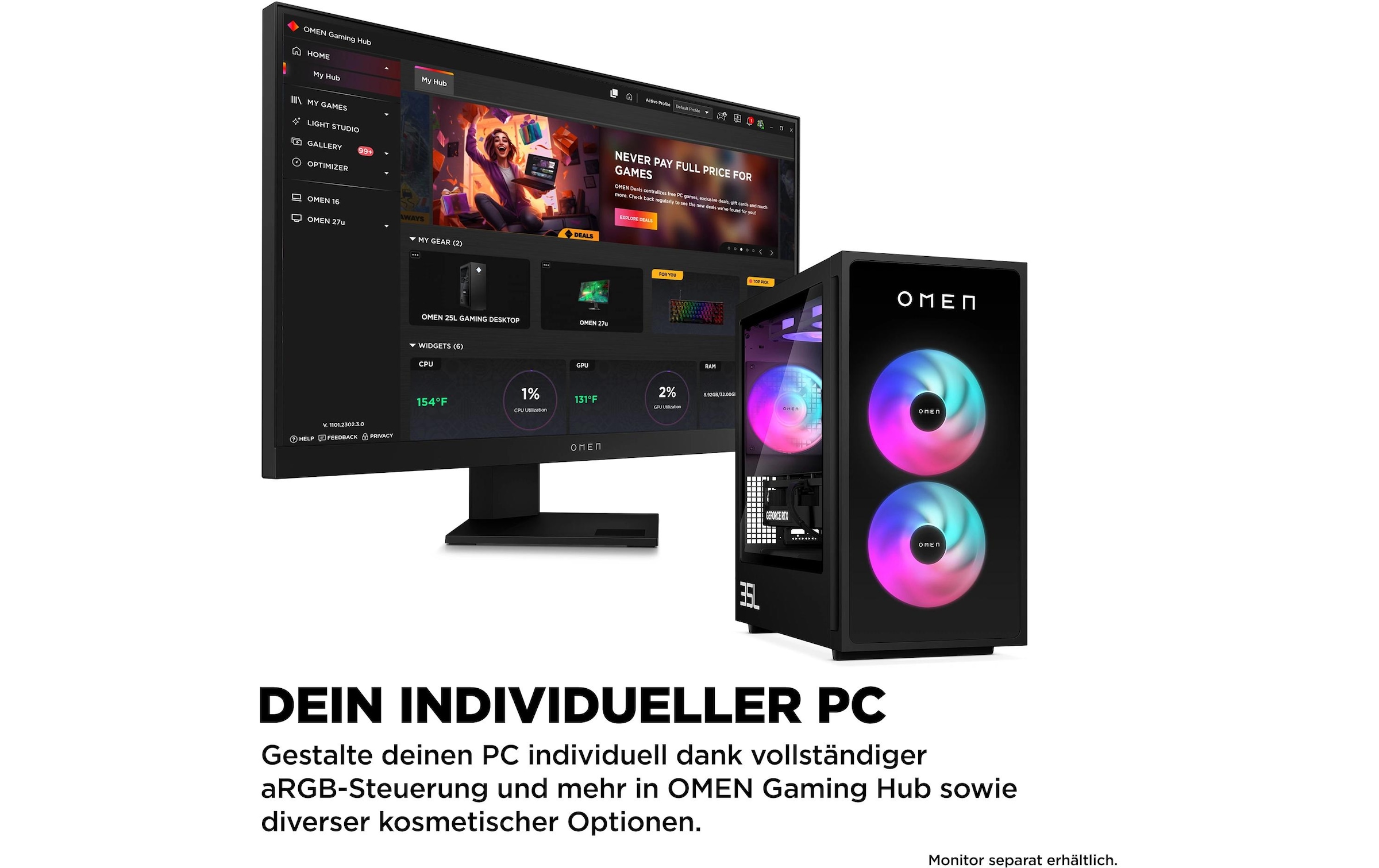HP Gaming-PC »OMEN 35L GT16-0650nz«