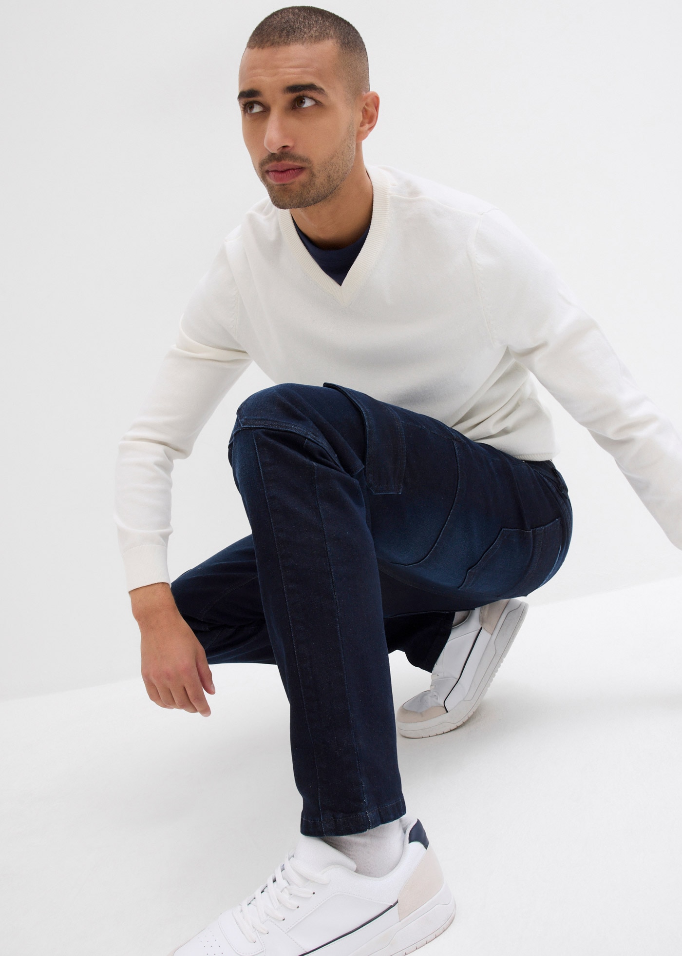 bonprix Jeans cargo »Slim Fit Cargo-Stretch-Jeans, Straight« Slim Fit Cargo-Stretch-Jeans, Straight