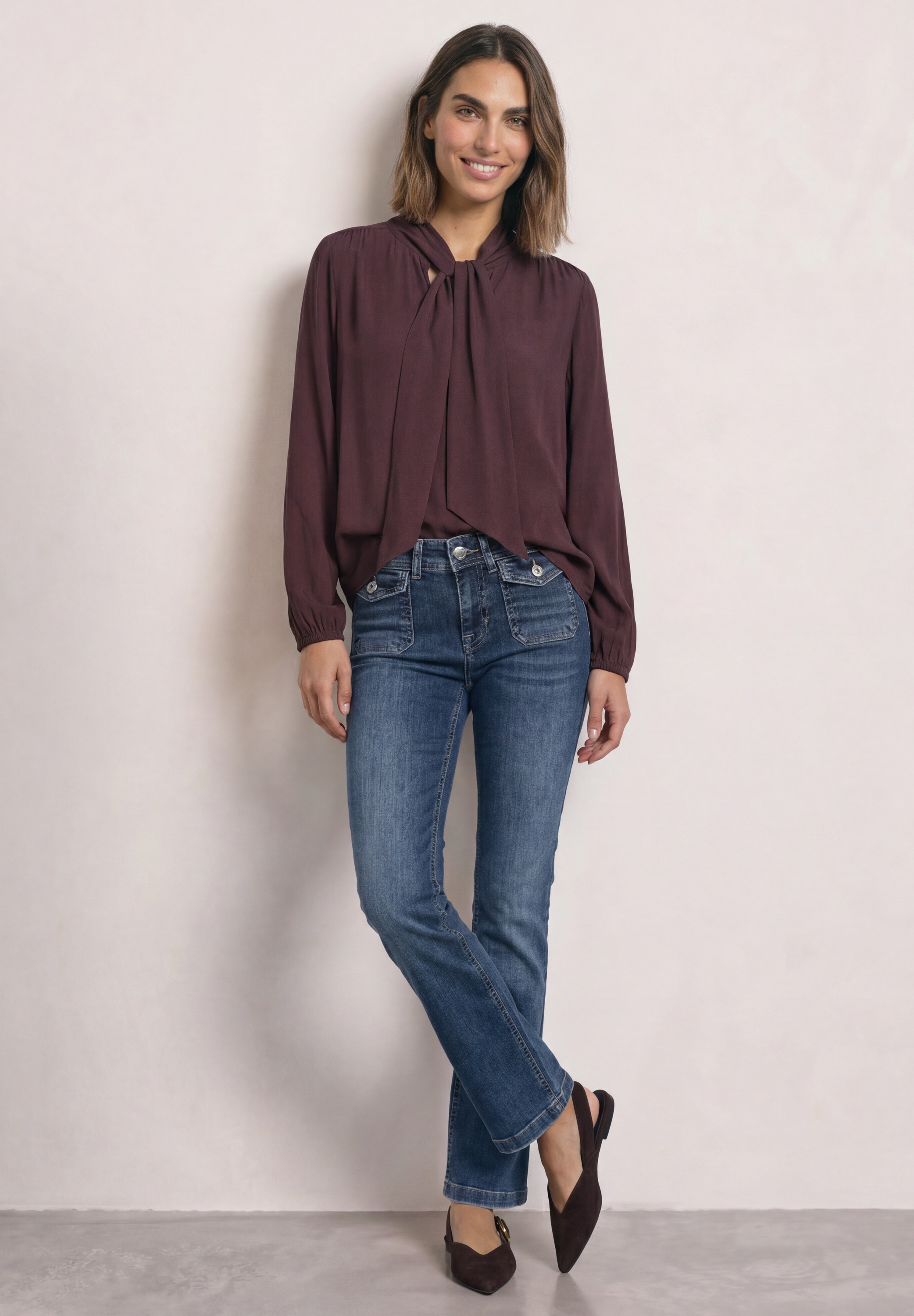STREET ONE Bootcut-Jeans »Style Blaire« im Slim Fit