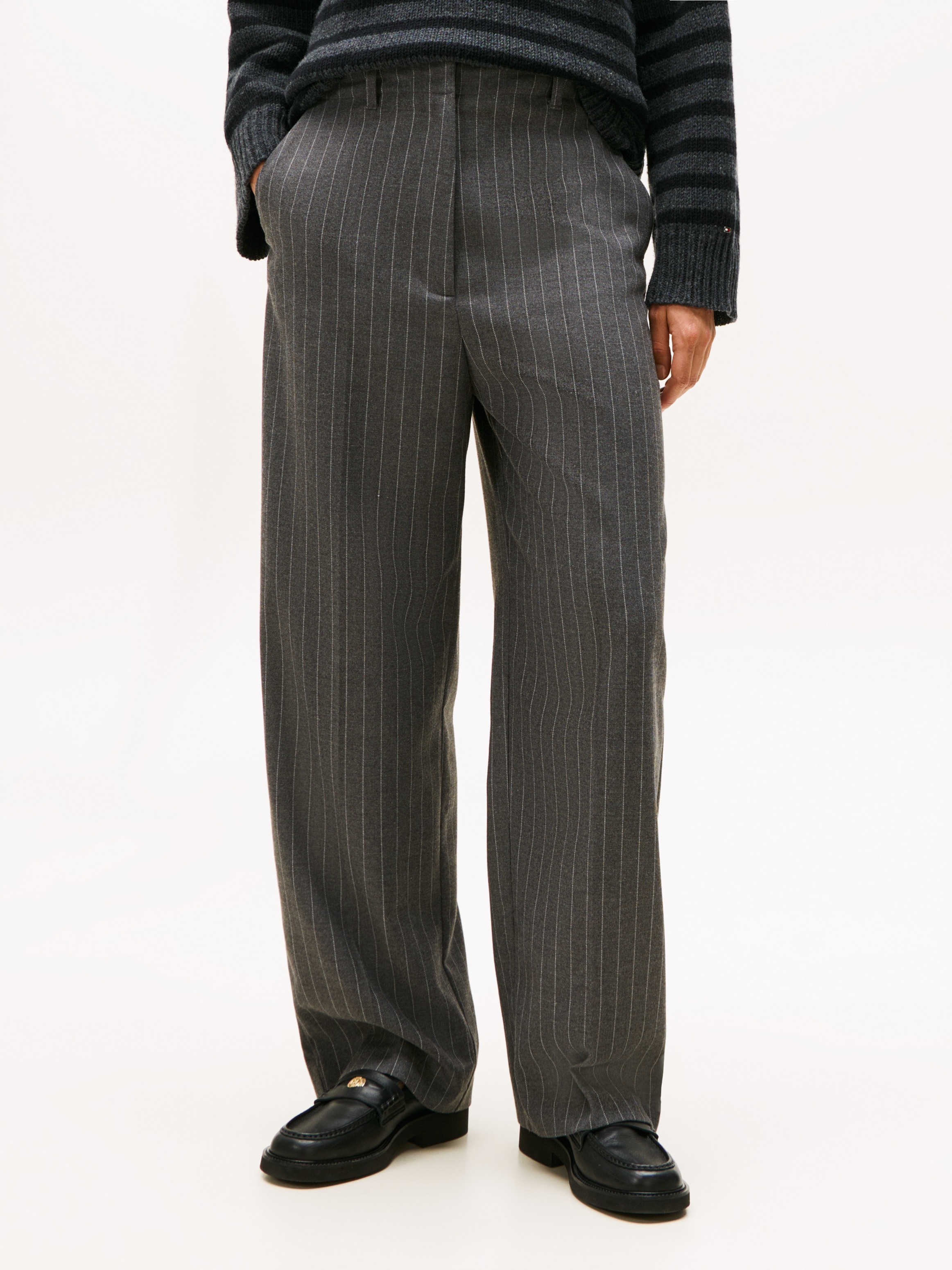 Image of Tommy Hilfiger Anzughose "PINSTRIPE LOOSE STRAIGHT PANT" mit Nadelstreifen