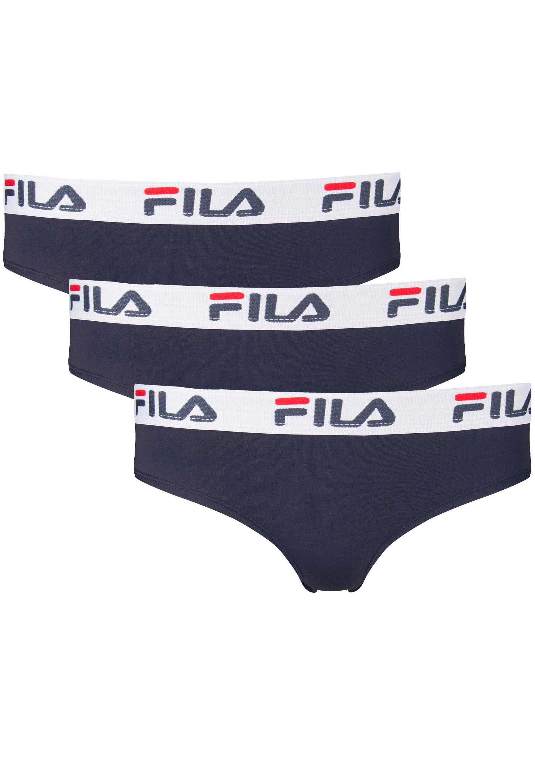 Fila Slip, (Packung, 3 St.), mit elastischem Logobund