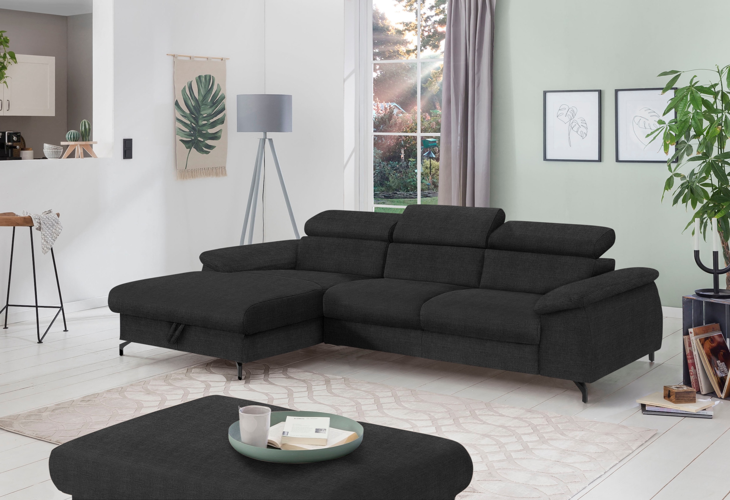 COTTA Ecksofa »Kitty«, Modern, L-Form, Bodenfreiheit 12,5 cm