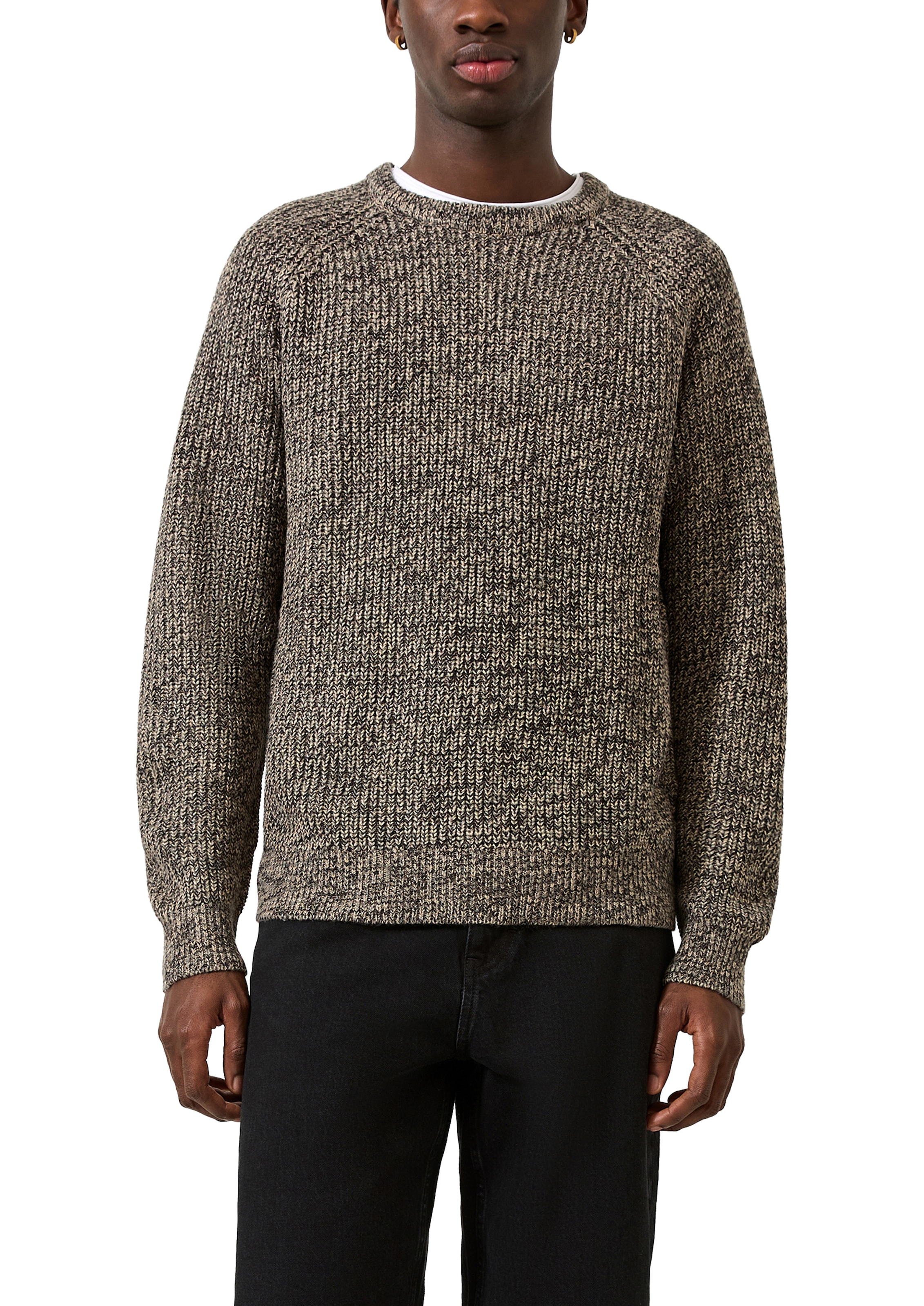 Image of QS Strickpullover Melierter Winterpullover mit Rundhals
