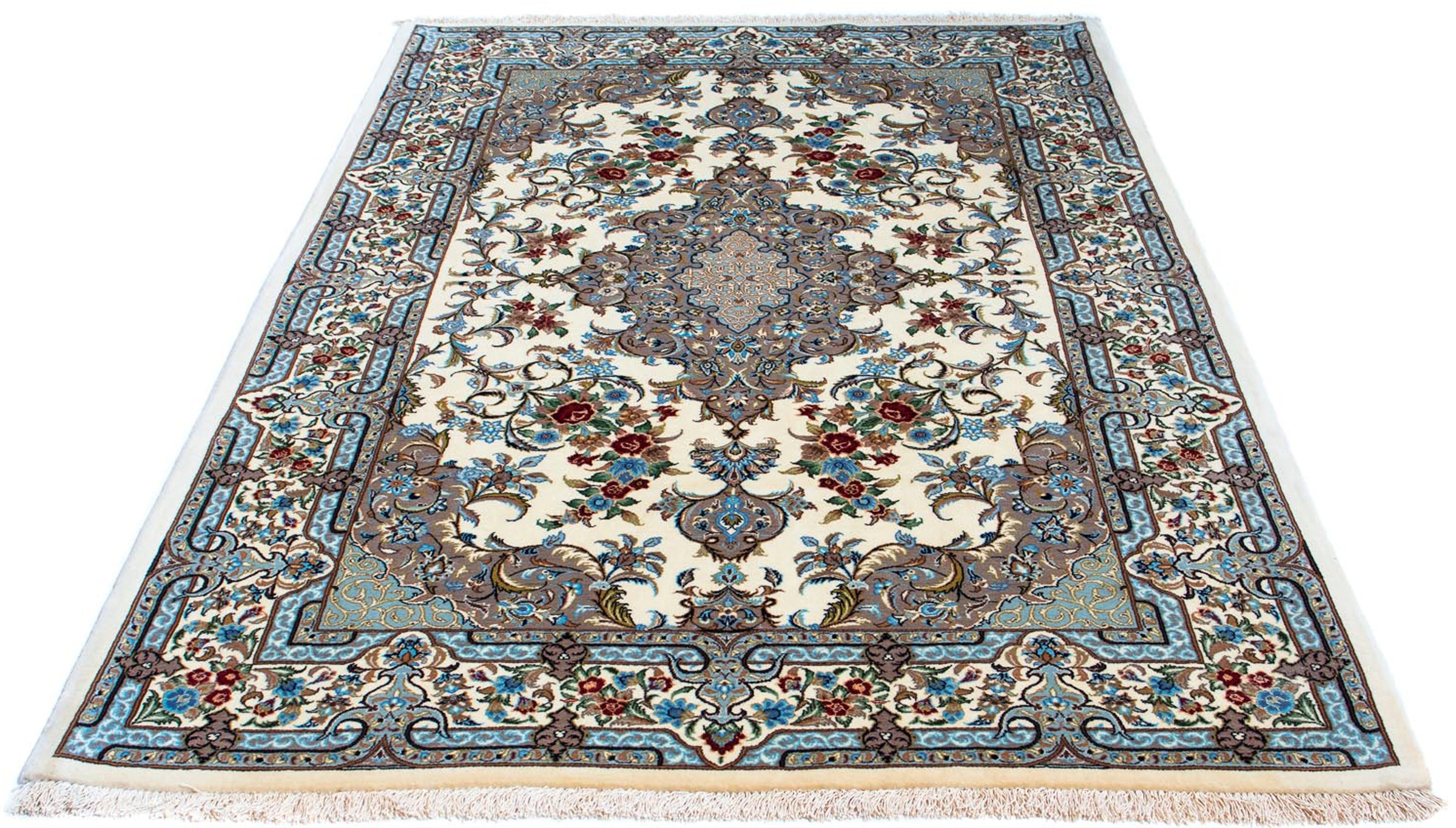 Image of morgenland Orientteppich »Perser - Ghom - 207 x 137 cm - beige«, rechteckig, 10 mm Höhe, Wohnzimmer, Handgeknüpft, Einzelstück mit Zertifikat bei Ackermann Versand Schweiz