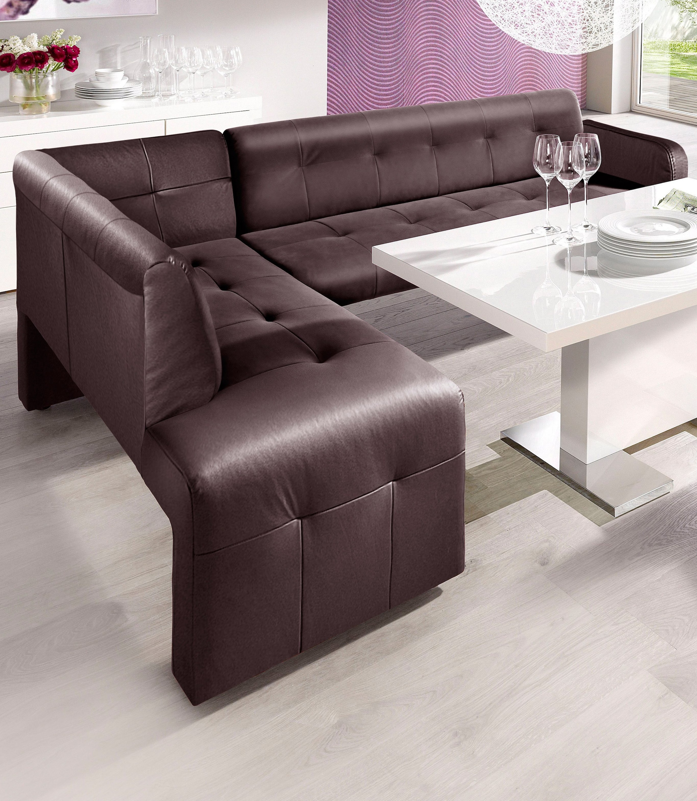 Image of exxpo - sofa fashion Essbank "Barista, bequem und elegant, hohe Bodenfreiheit" Eckbank Barista bequem und elegant, hochwertige Detailverarbeitung