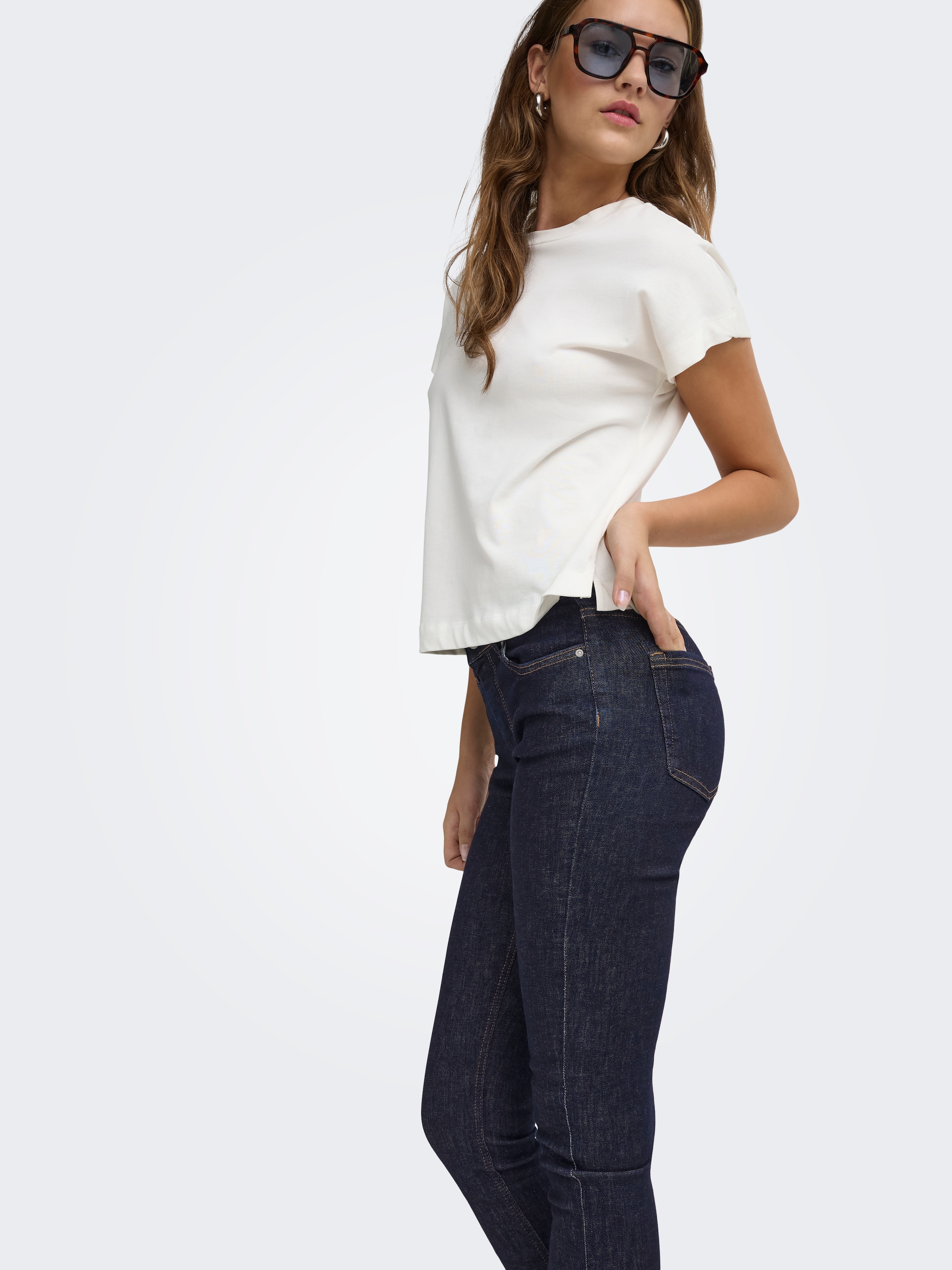 ONLY Skinny-fit-Jeans »ONLBLUSH MID SKINNY TAI774 DNM« Baumwollmischung, skinny fit