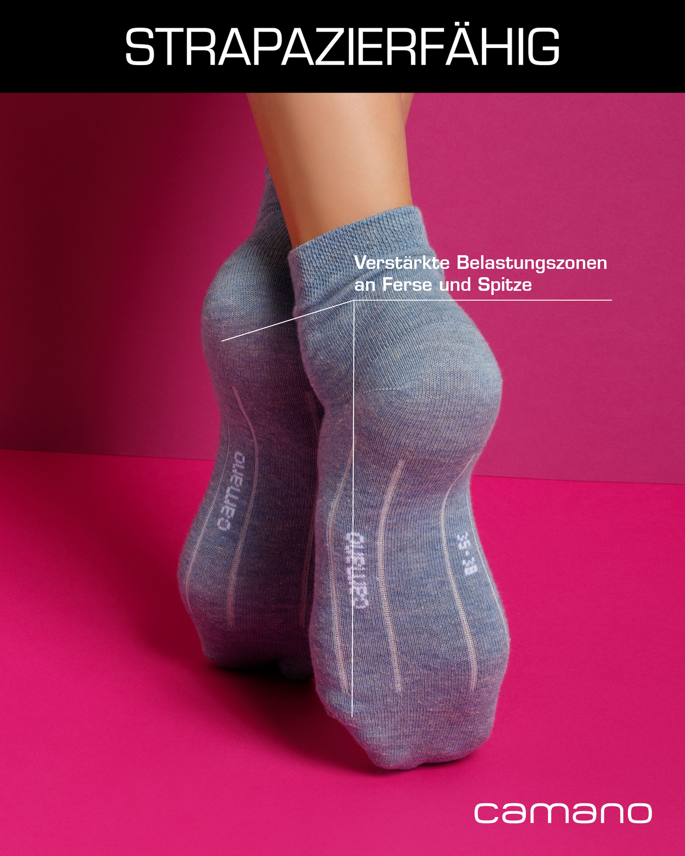 Camano Kurzsocken »ca-soft«, (7 Paar), mit hohem Baumwollanteil