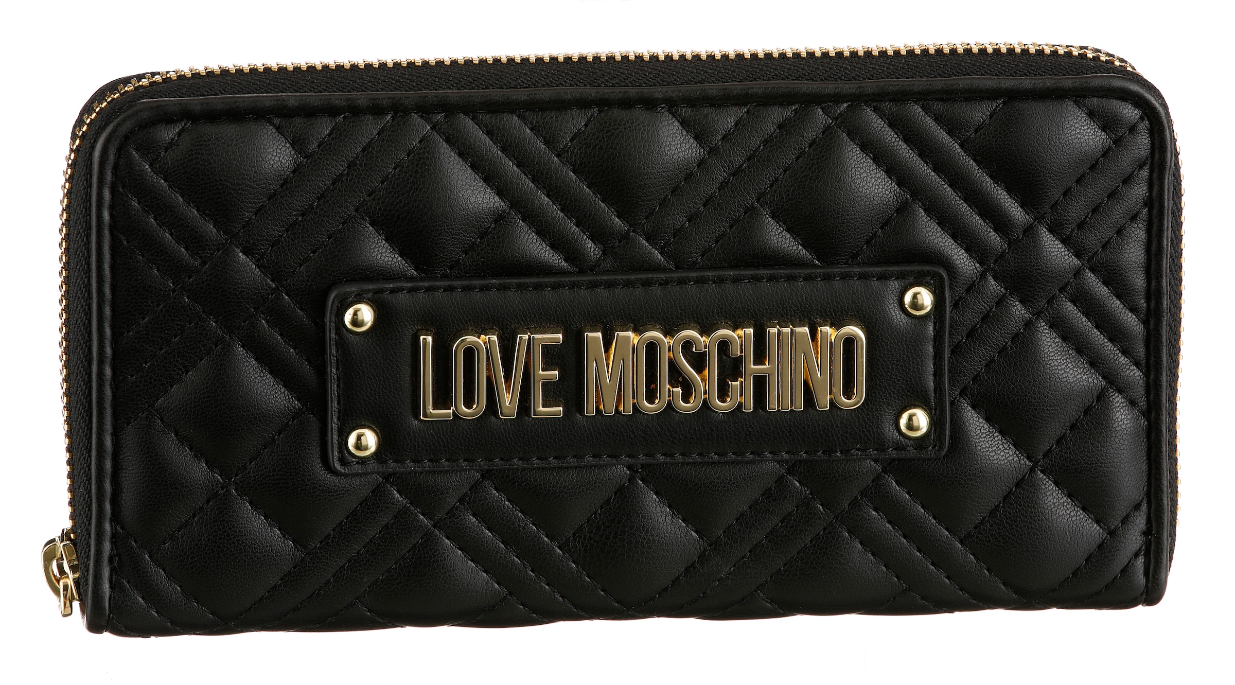 Image of LOVE MOSCHINO Geldbörse, mit goldfarbenen Details uns Steppung bei Ackermann Versand Schweiz