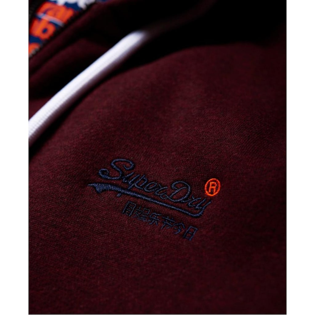 Superdry Kapuzensweatjacke »ORANGE LABEL CLASSIC ZIP HOOD«