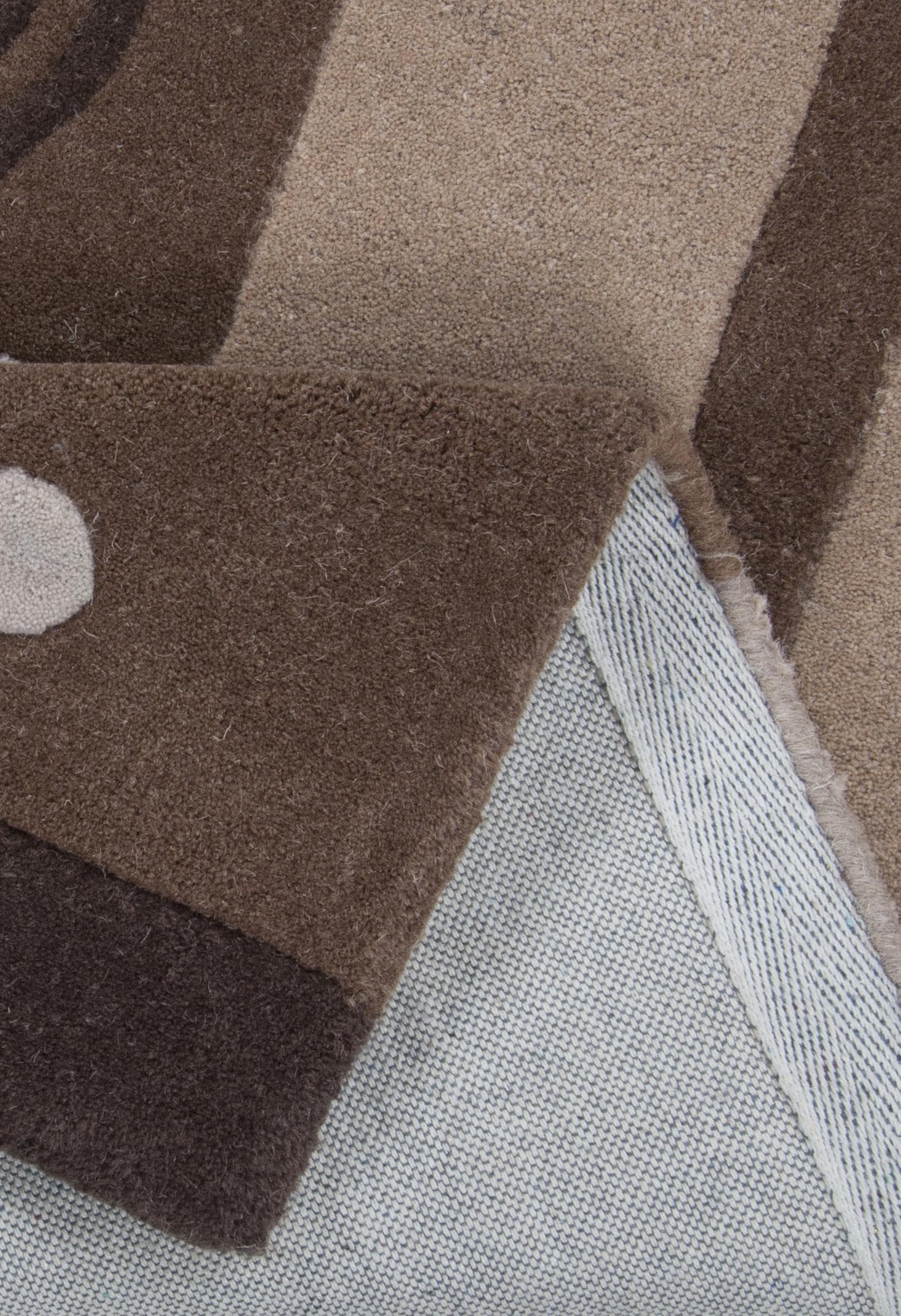 THEKO Tapis en laine »Hawai 3205« Rectangulaire 14 mm Höhe reine Wolle, modernes Design, ideal im Wohnzimmer & Schlafzimmer