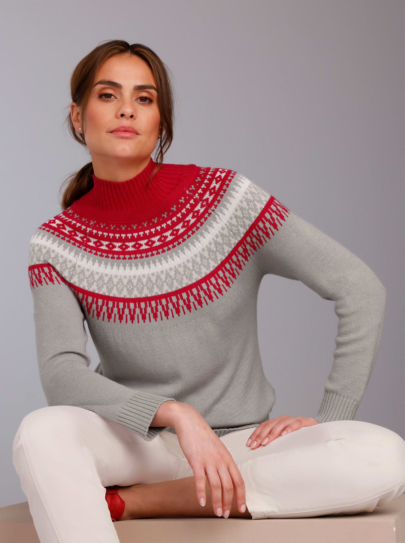 Image of CREATION L PREMIUM Norwegerpullover "Modal-Mix-Pullover"