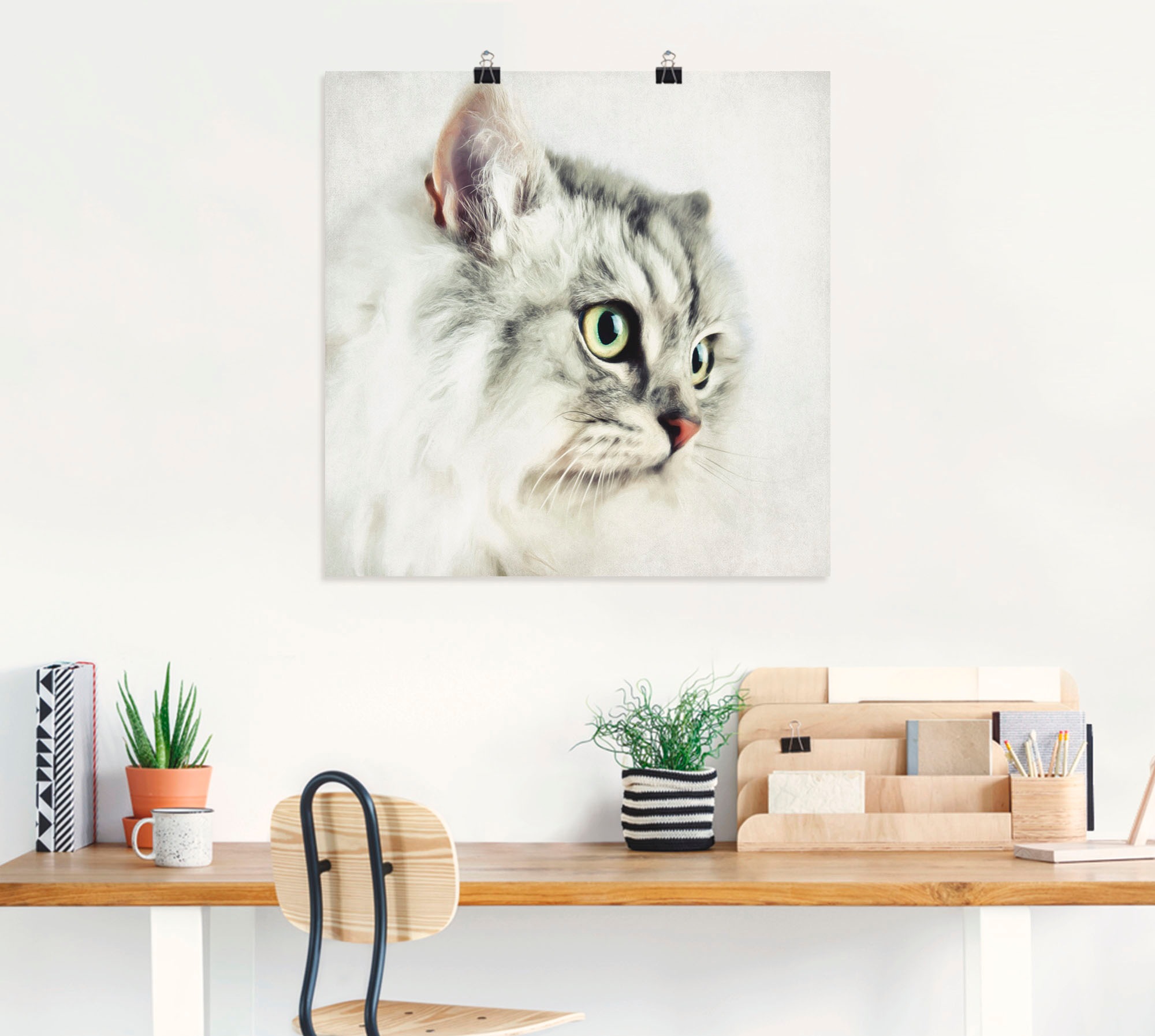 Artland Wandbild »Katzenporträt«, Haustiere, (1 St.), als Leinwandbild, Poster, Wandaufkleber in verschied. Grössen