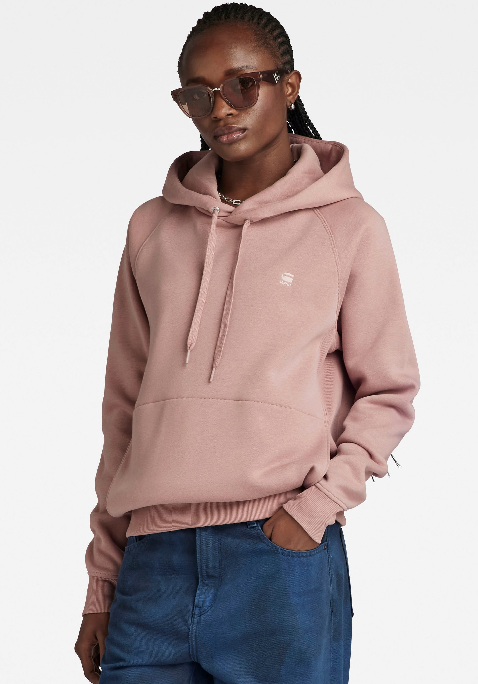 G-Star RAW Sweatshirt »Premium Core 2.0 Hooded Sweatshirt«, Kapuze mit überkreuzter Vorderseite und Kordelzug