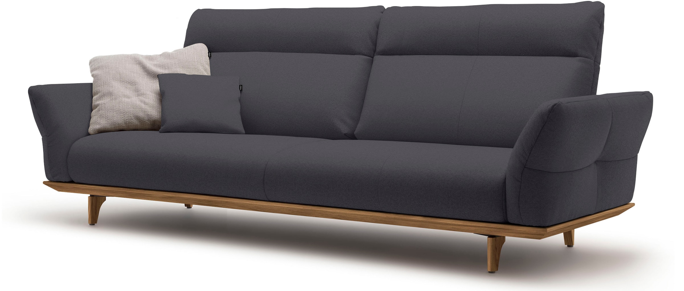 Creation BY ROLF BENZ 4 places »CR.460 mit verstellbarer Rückenlehne, Designsofa, bequem« socle en noyer, pieds en noyer, largeur 248 cm